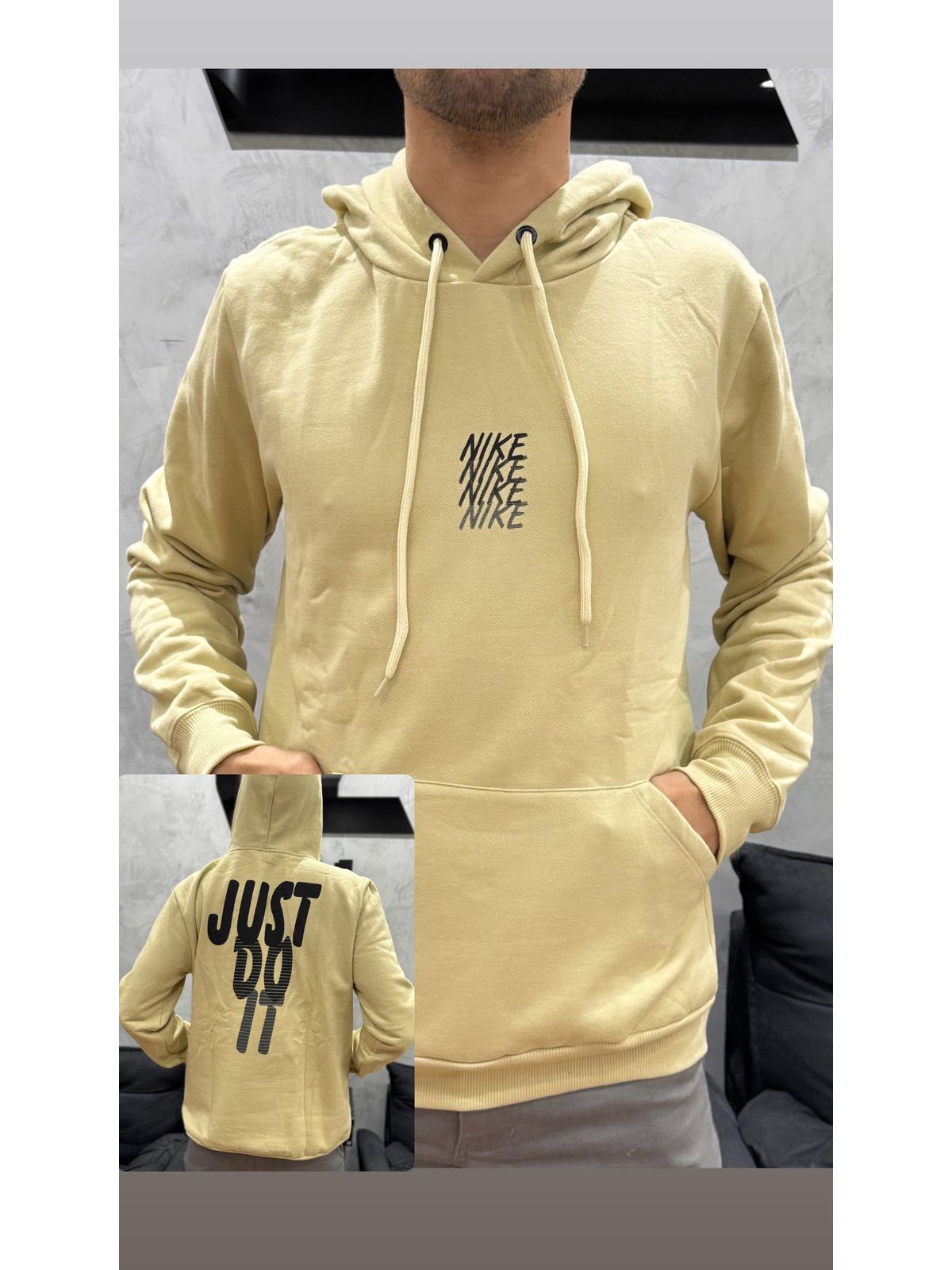 Blusão Moletom Nike - Bege - 02758 - Conceito 62