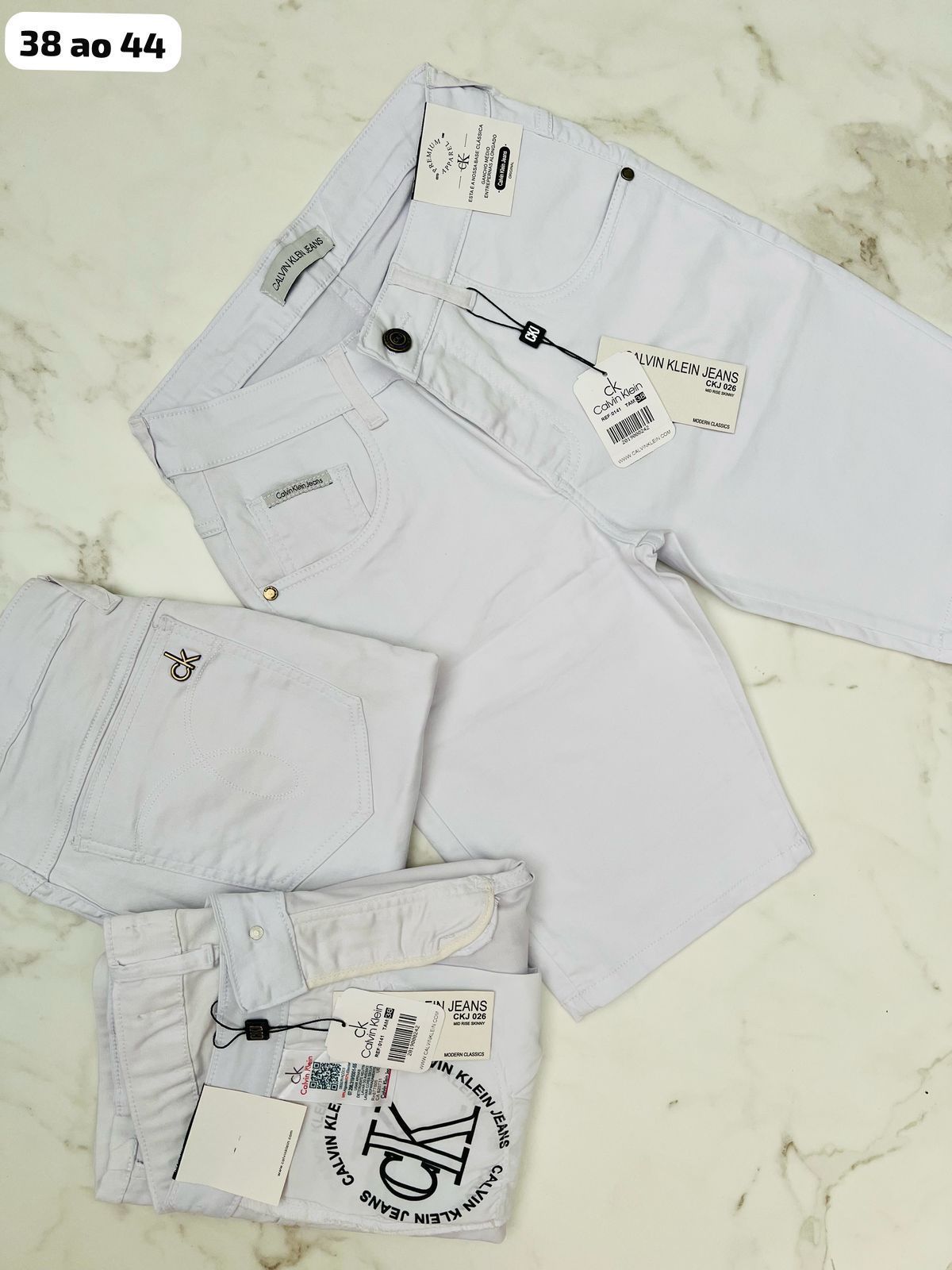 Bermuda Jeans CK - Branco - 02738 - Conceito 62