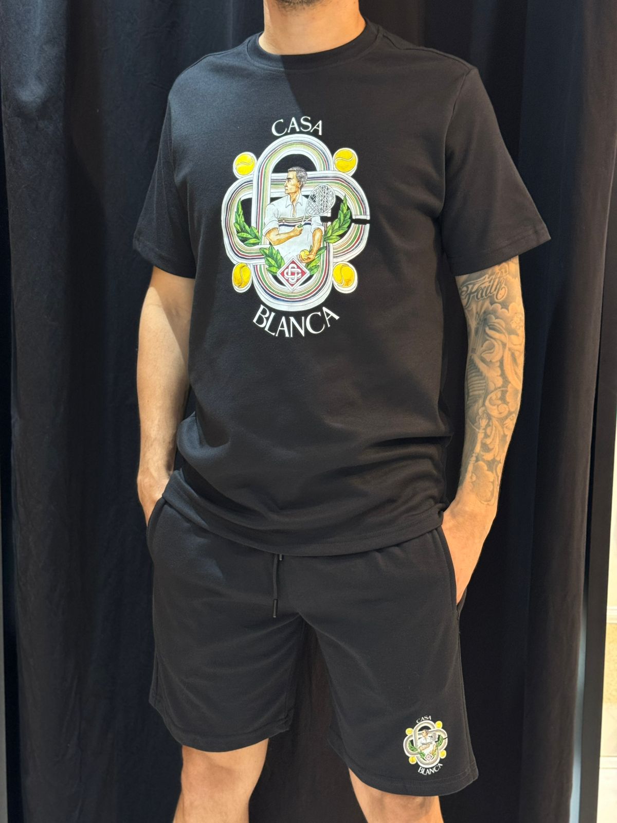 Kit Camiseta + Bermuda Casa - Preto - 03873 - Conceito 62