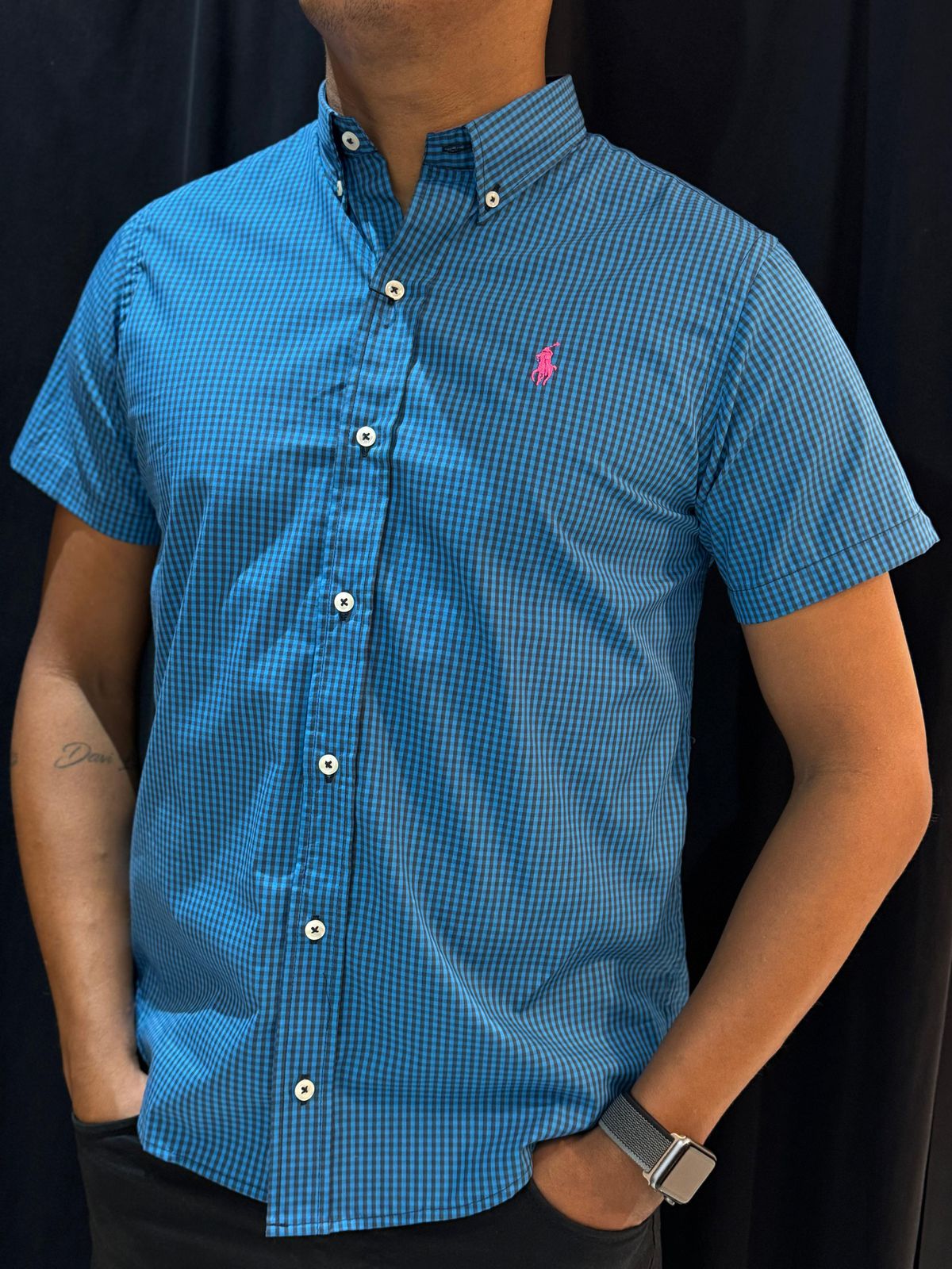 Camisa Social Micro Ralph - Azul - 03010 - Conceito 62