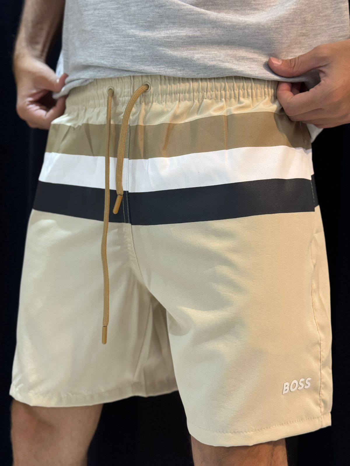 Short Griffe BSS - Bege - 03365 - Conceito 62