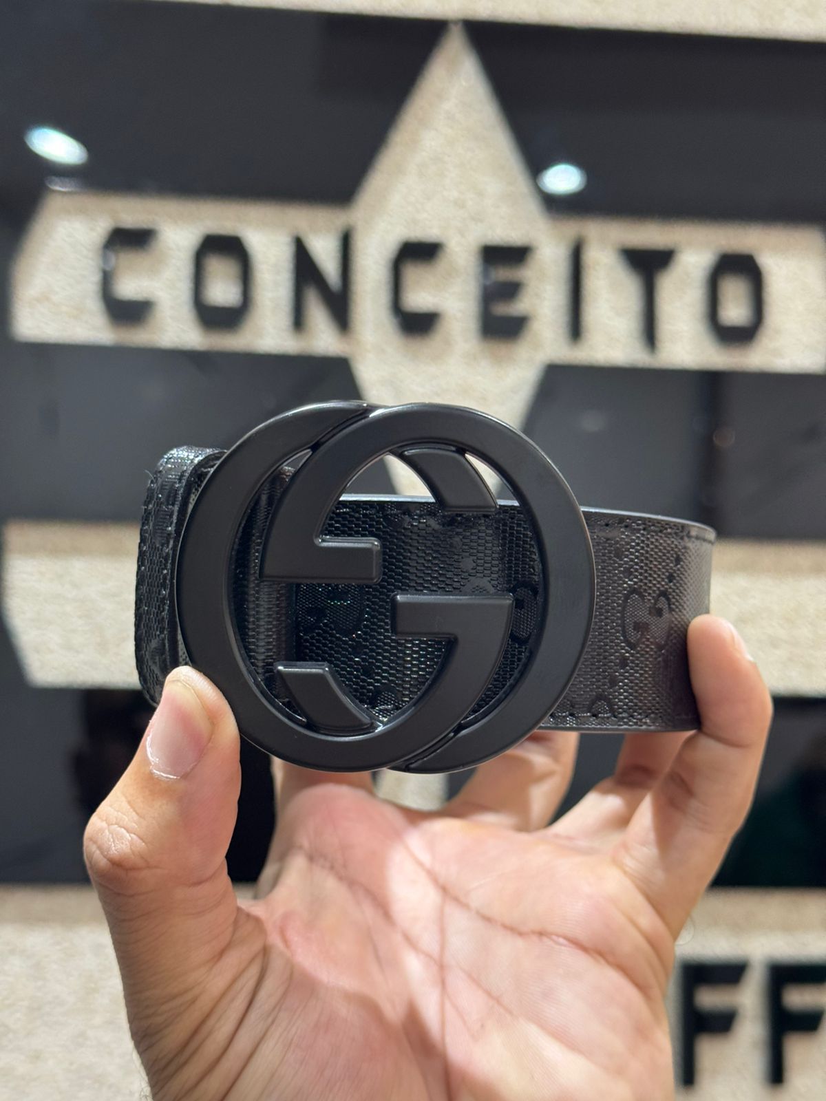 Cinto Gucci - Preto - 03099 - Conceito 62