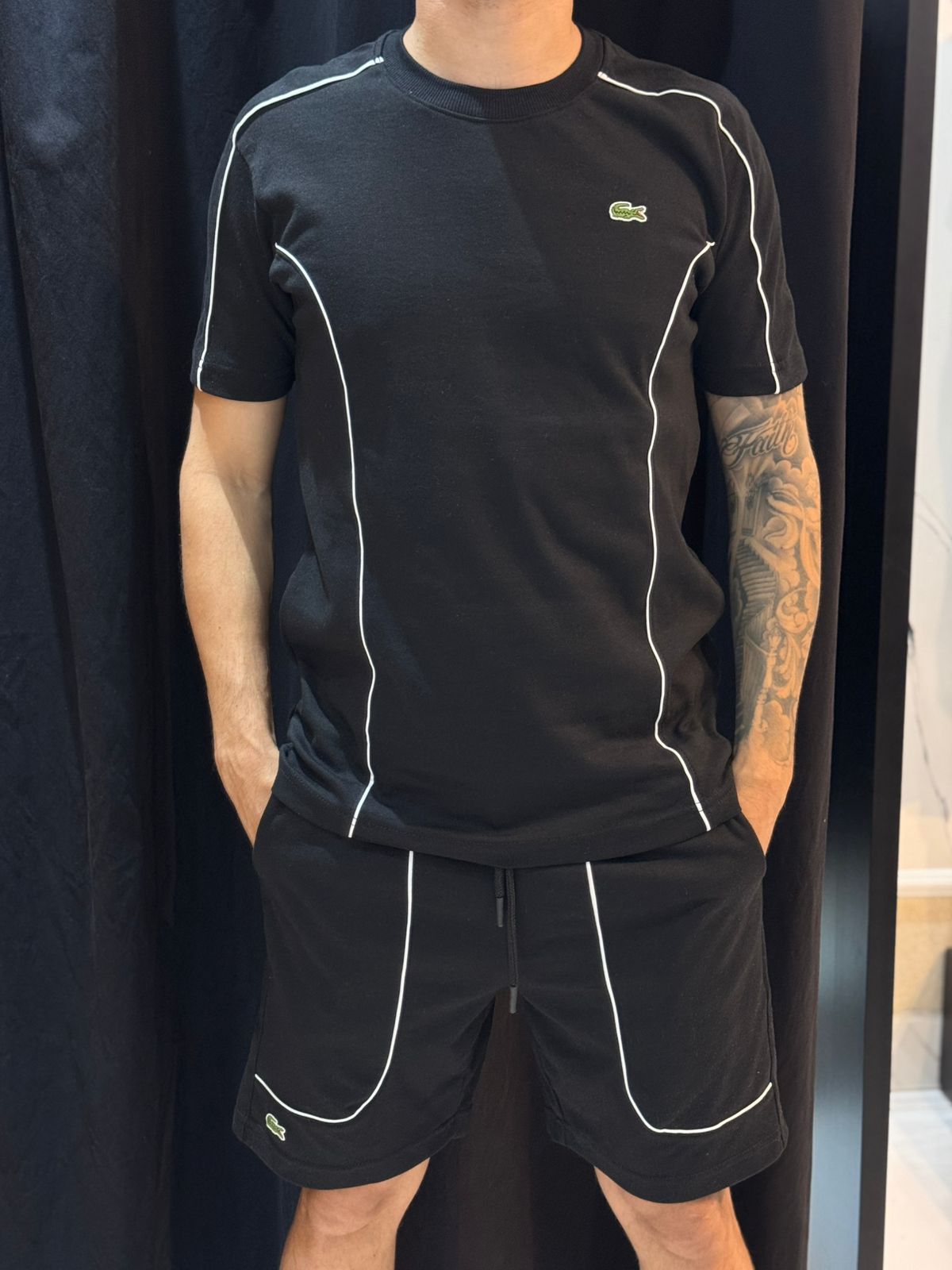 Kit Camiseta + Bermuda LCST - Preto - 03858 - Conceito 62