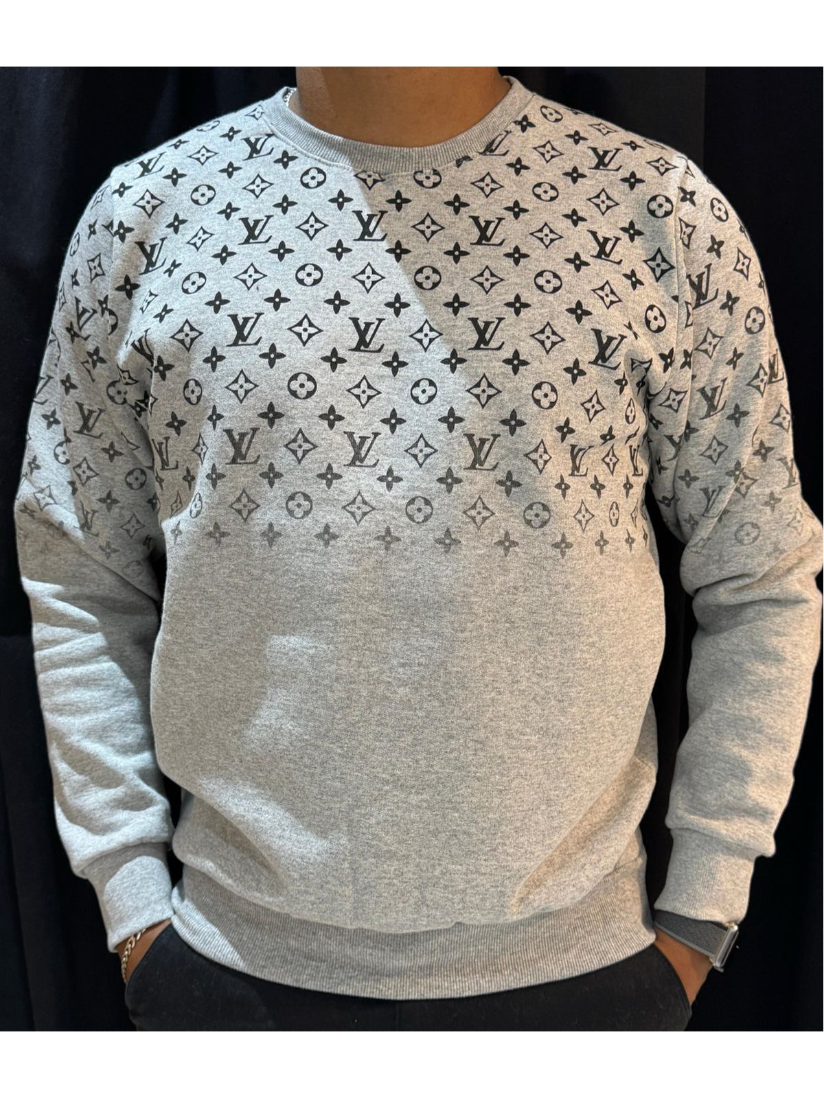 Blusão Moletom LV - Cinza - 02906 - Conceito 62