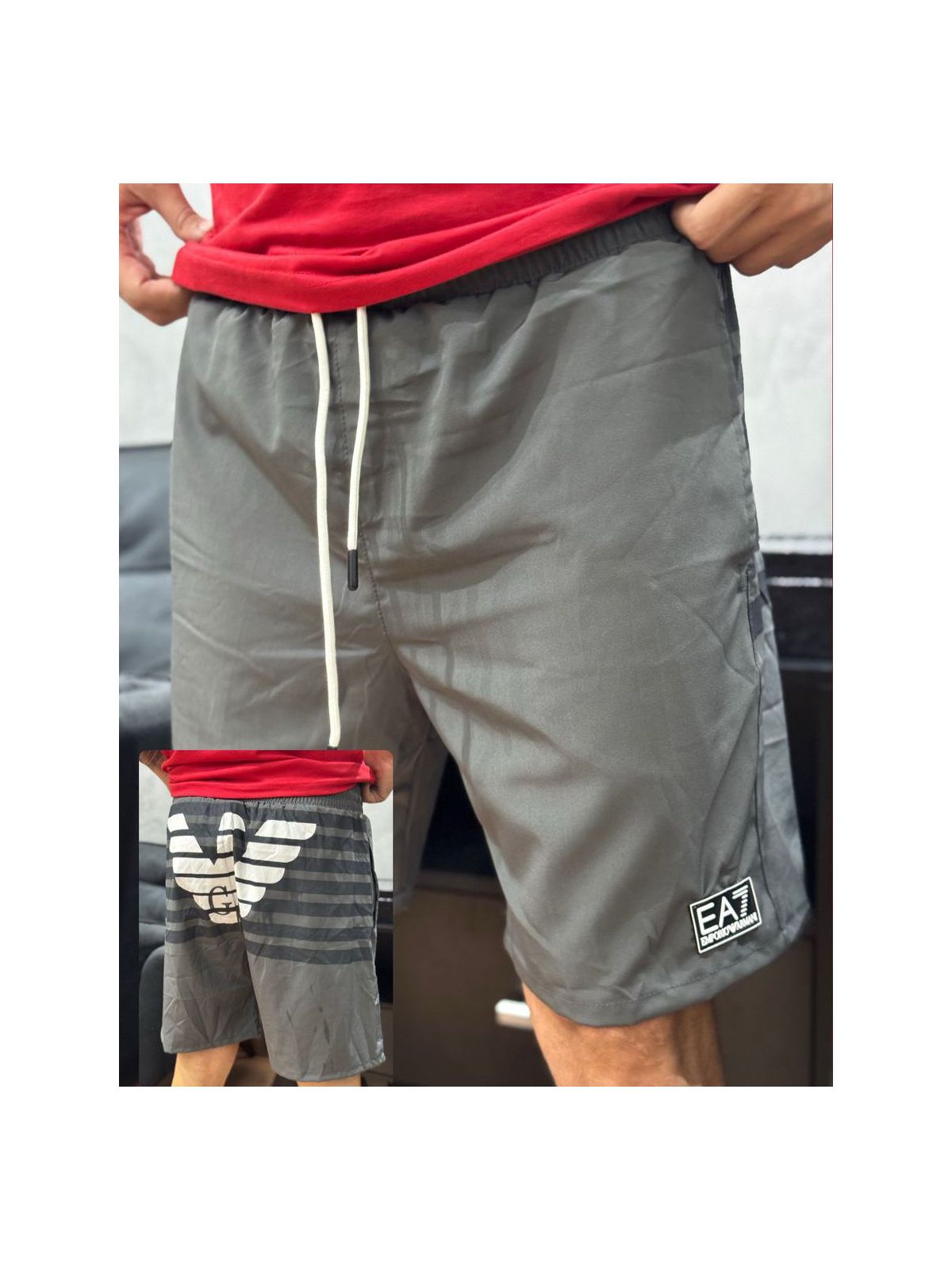 Short Griffe EA7 - Cinza - 02176 - Conceito 62