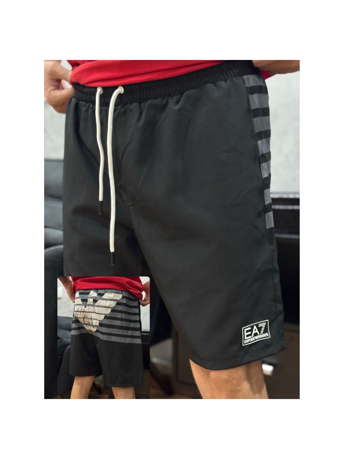 Short Griffe EA7 - Preto - 02177 - Conceito 62