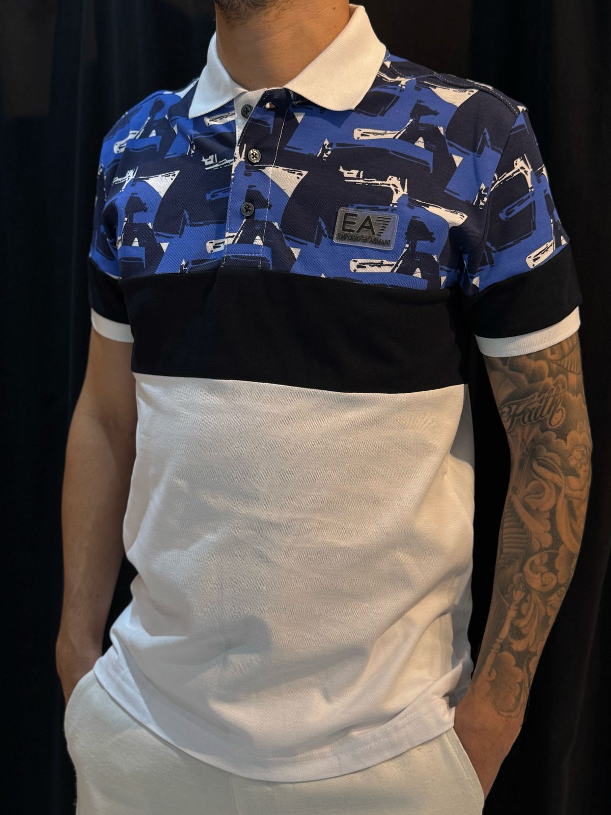 Polo Peruana Armani - Branco\Azul - 02208 - Conceito 62