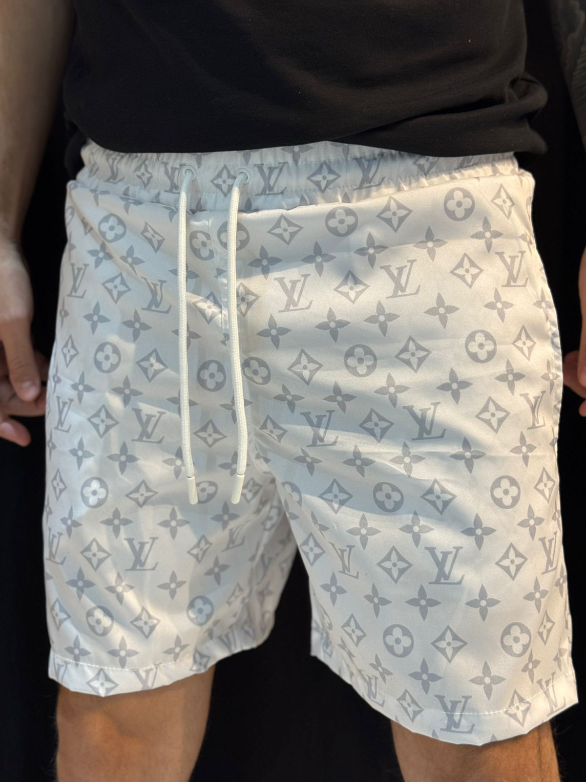 Short Griffe LV - Branco - 02606 - Conceito 62