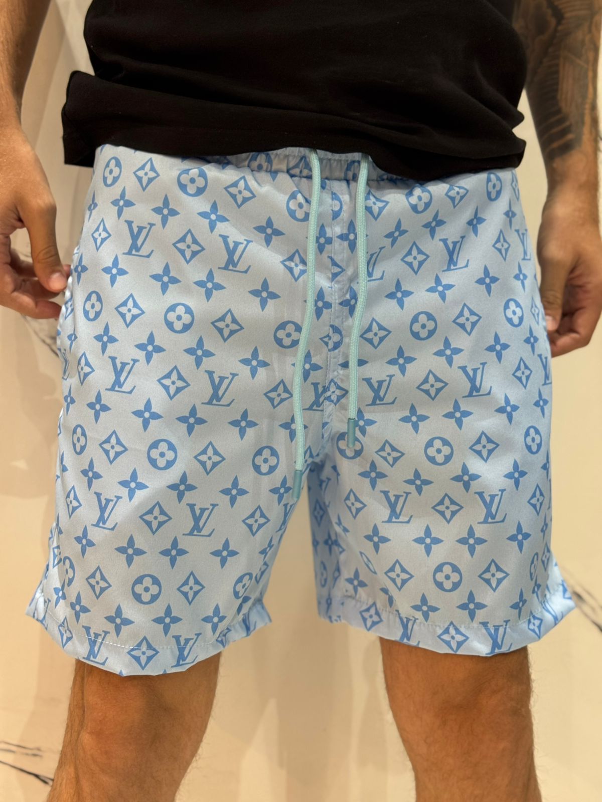 Short Griffe LV - Azul - 02608 - Conceito 62