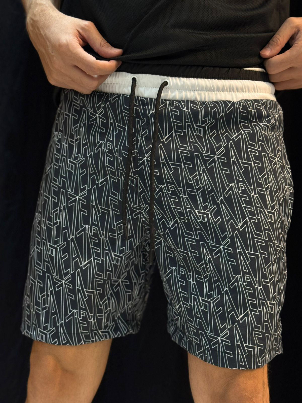 Short Griffe EA7 - Preto/branco - 03868 - Conceito 62