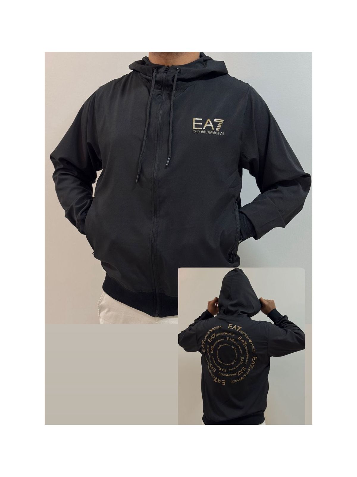 Jaqueta Corta Vento EA7 - Preto - 03303 - Conceito 62