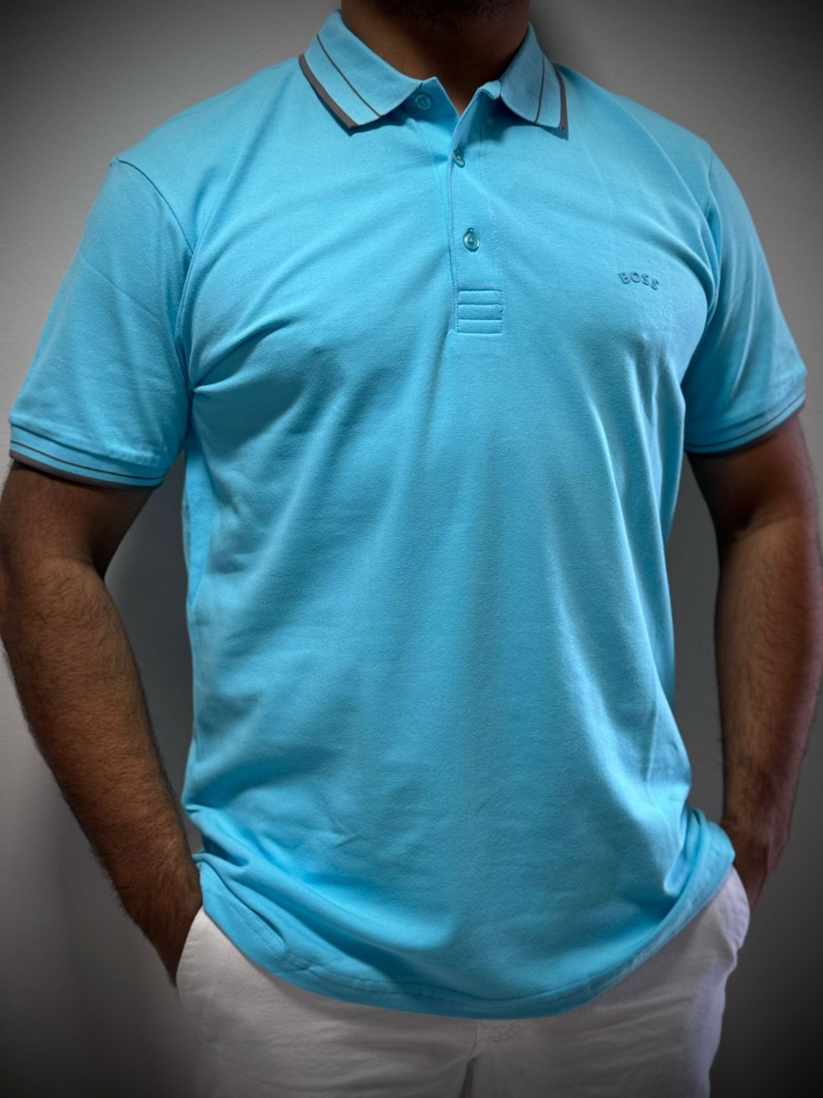 Polo Premium Bss -Azul Claro - 03806 - Conceito 62