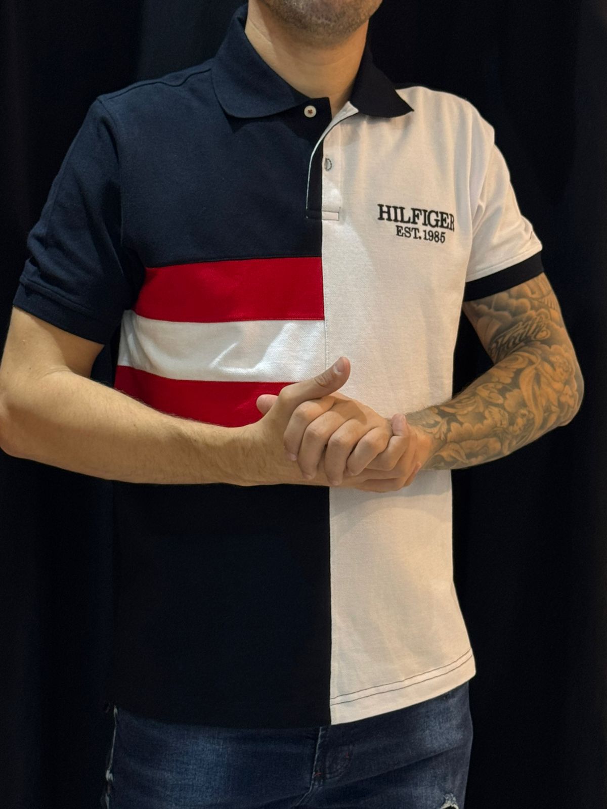 Polo Peruana TH - Branco/Azul - 04028 - Conceito 62