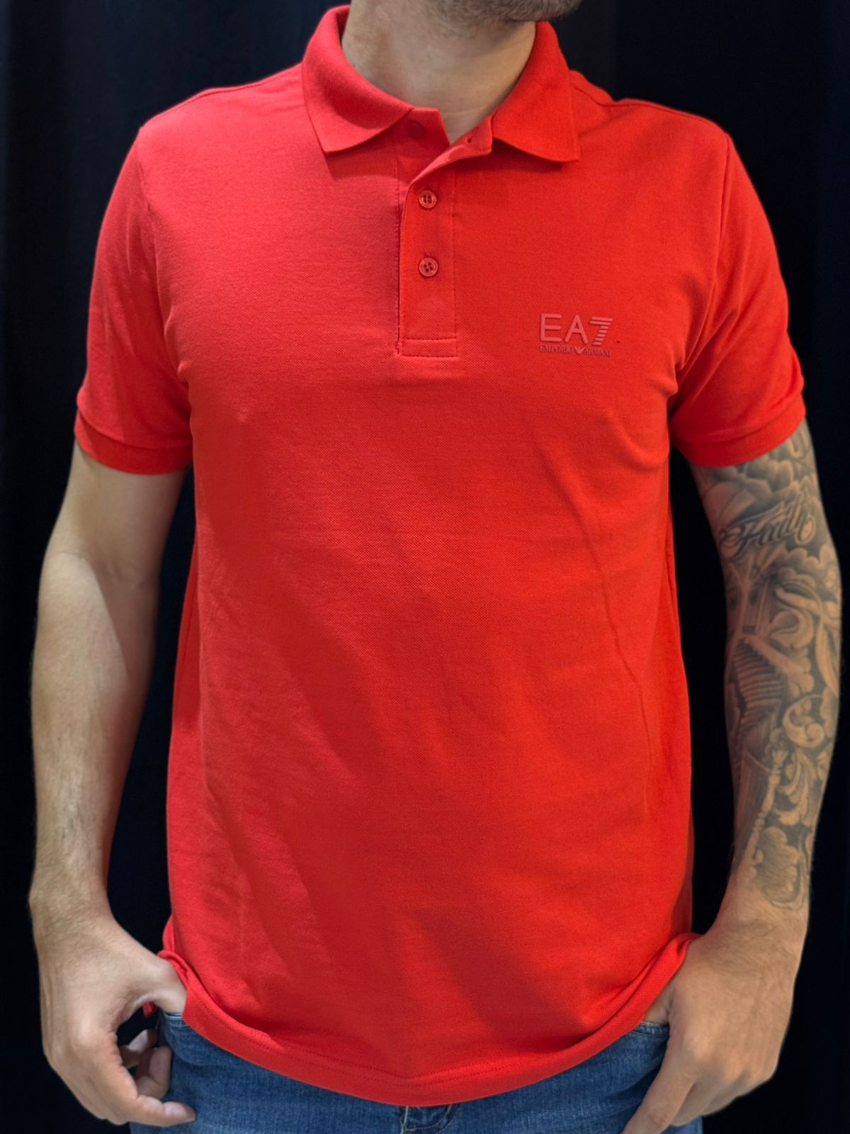 Polo Premium EA7 - Vermelho - 04305 - Conceito 62