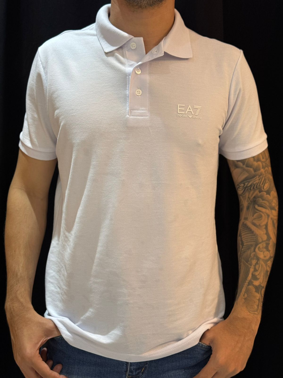 Polo Premium EA7 - Branco - 04303 - Conceito 62