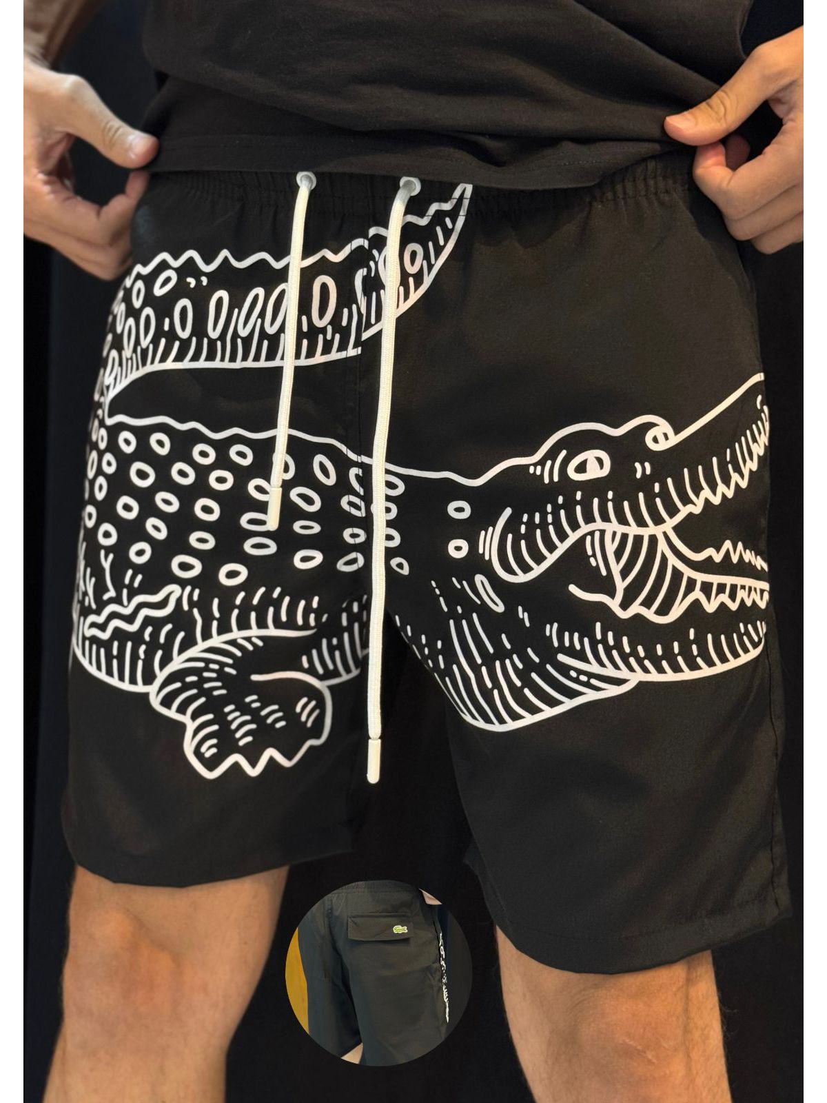 Short Griffe LCST - Preto/Branco - 02359 - Conceito 62