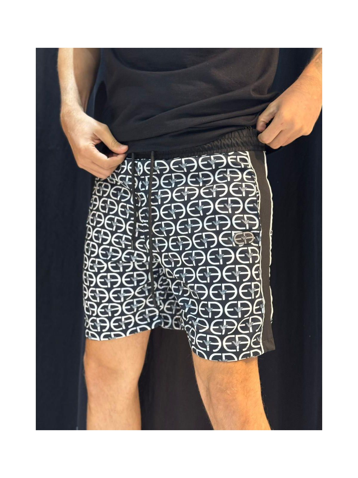 Short Griffe Emporio - Preto/branco - 04132 - Conceito 62