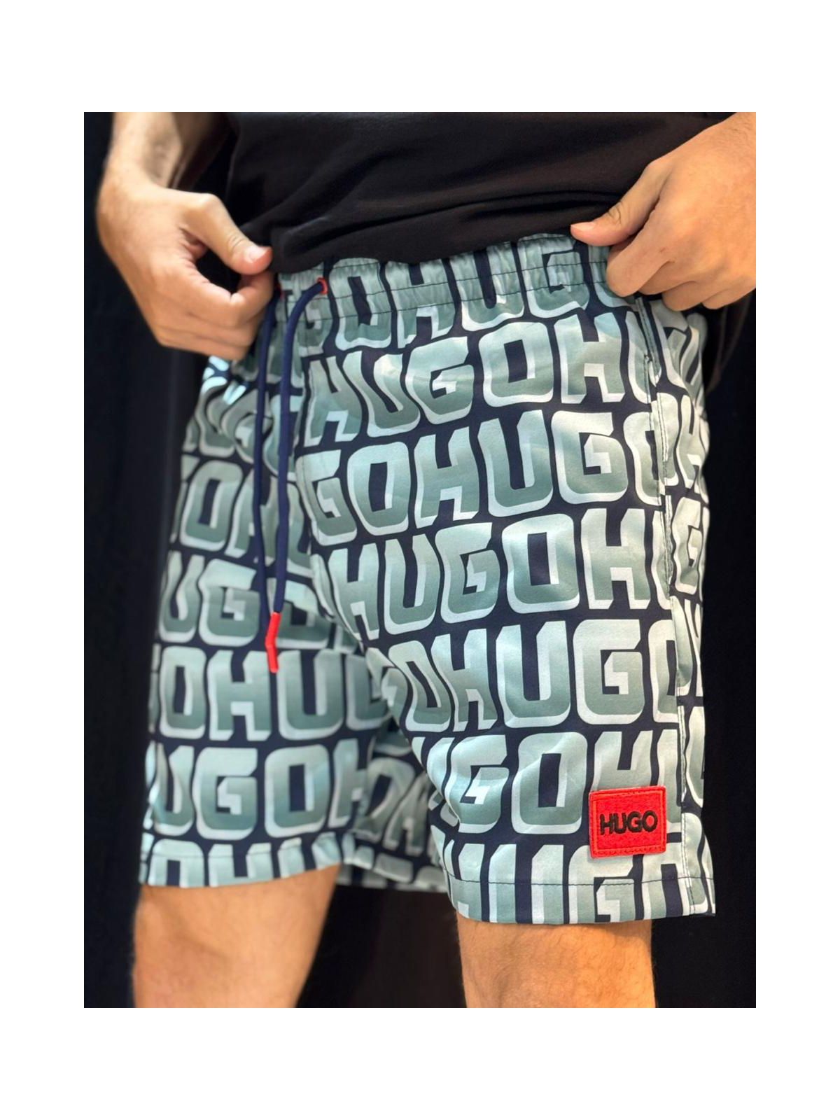 Short Griffe Hugo - verd/preto - 04135 - Conceito 62