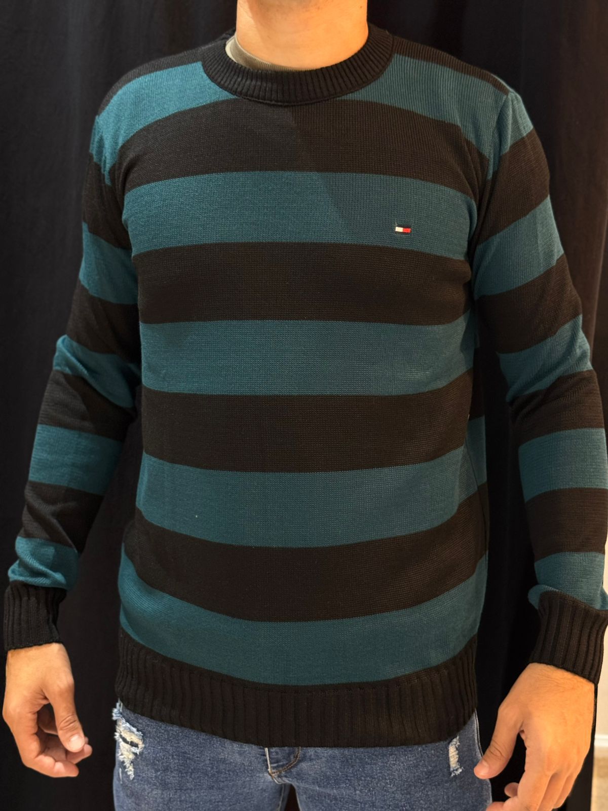 Suéter Premium Th - Preto/Verde - 04490 - Conceito 62