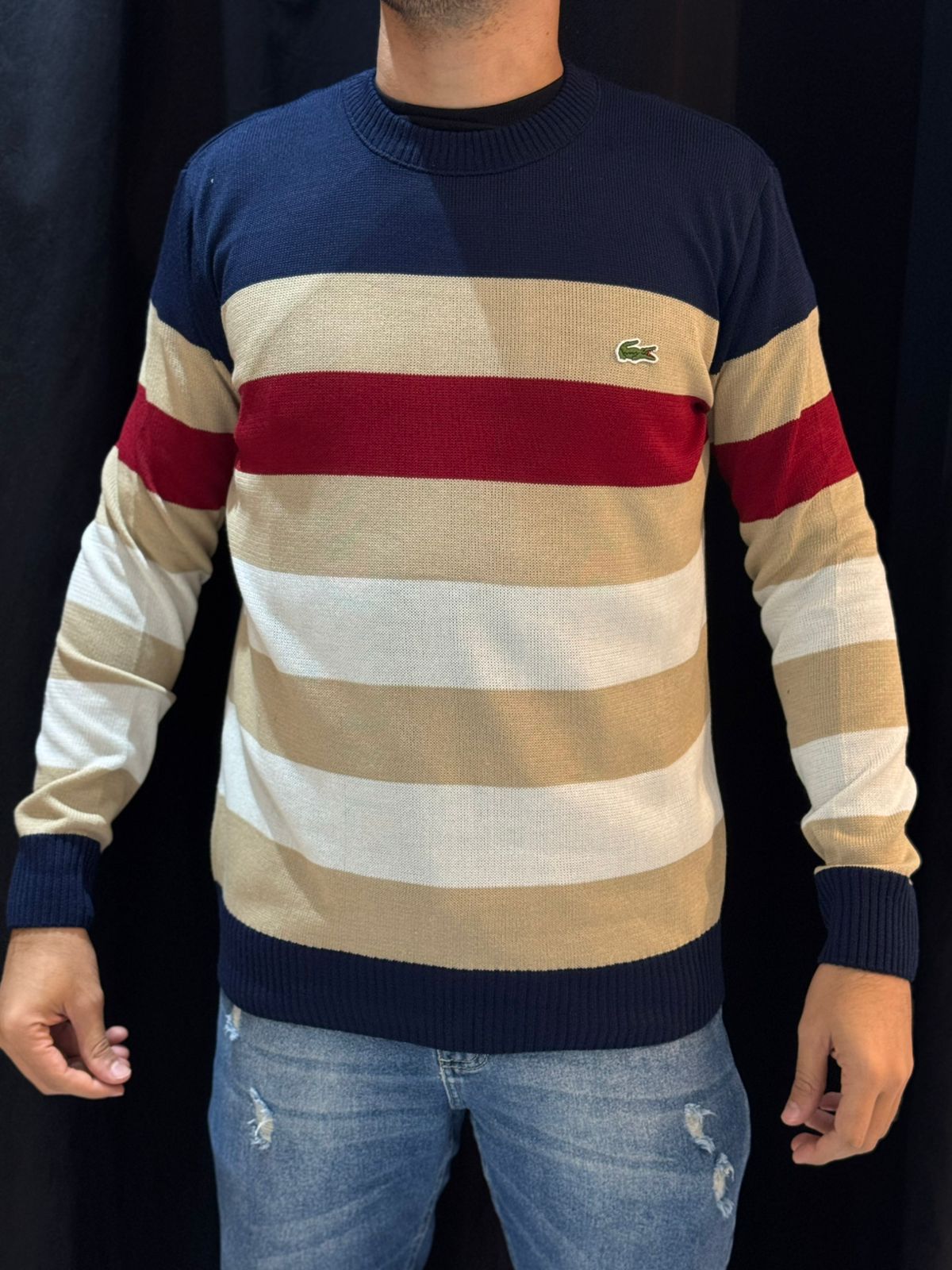 Suéter Premium Lcst - Azul/Bege - 04523 - Conceito 62