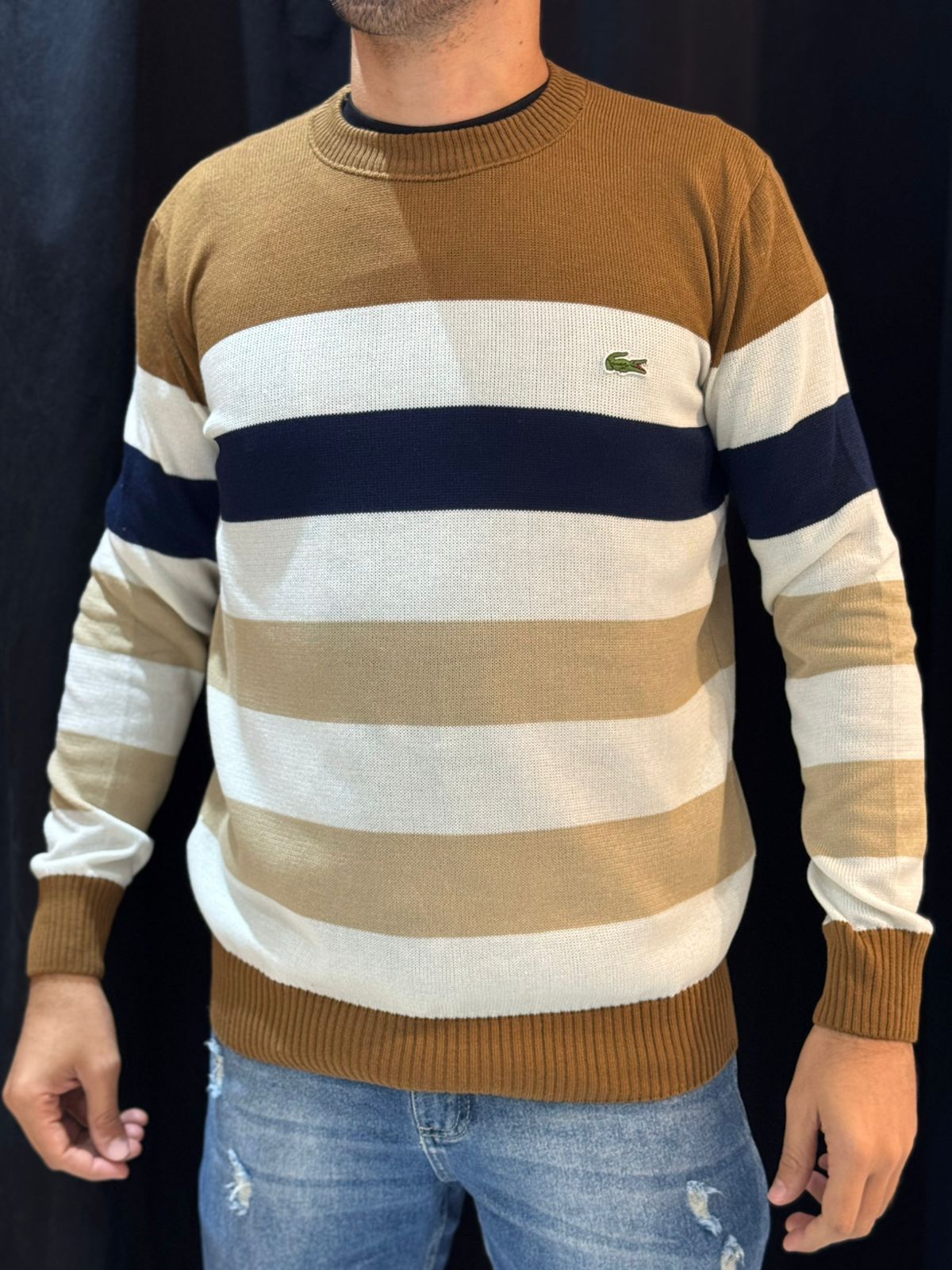 Suéter Premium Lcst - Bege/Branco - 04524 - Conceito 62