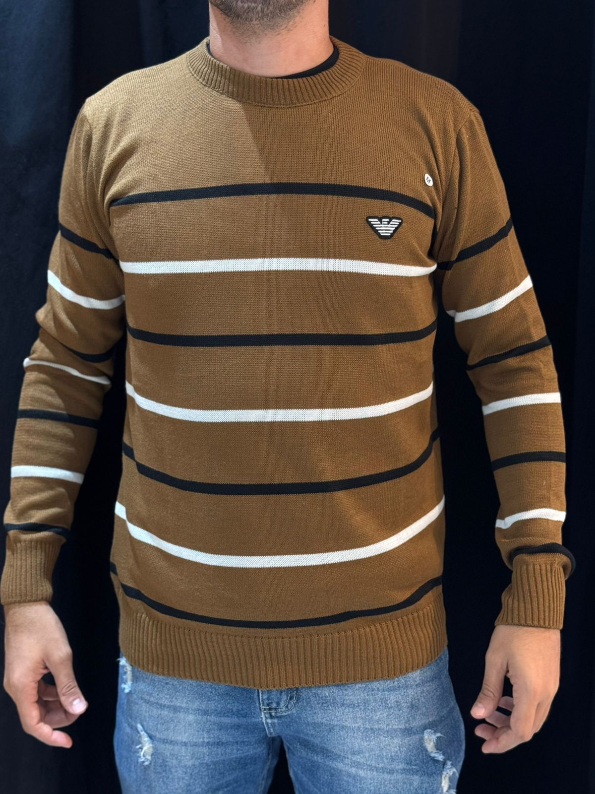 Suéter Premium Armani - Marrom - 04527 - Conceito 62