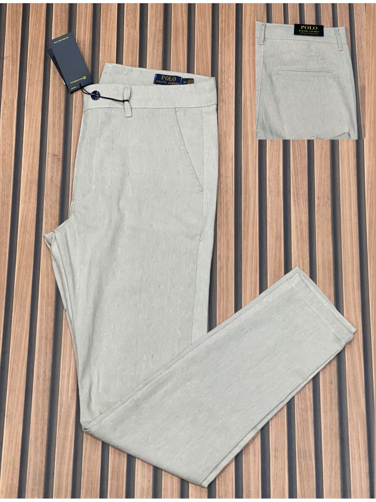 Calça Linho Bege claro - 00086 - Conceito 62