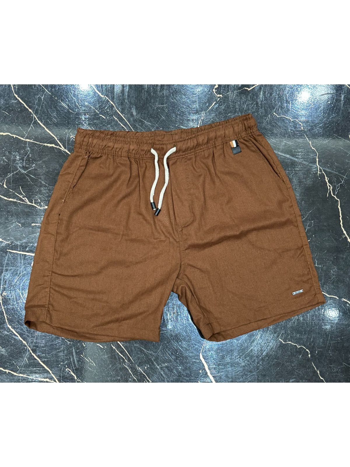 Short linho Marrom escuro Bss - 00139 - Conceito 62