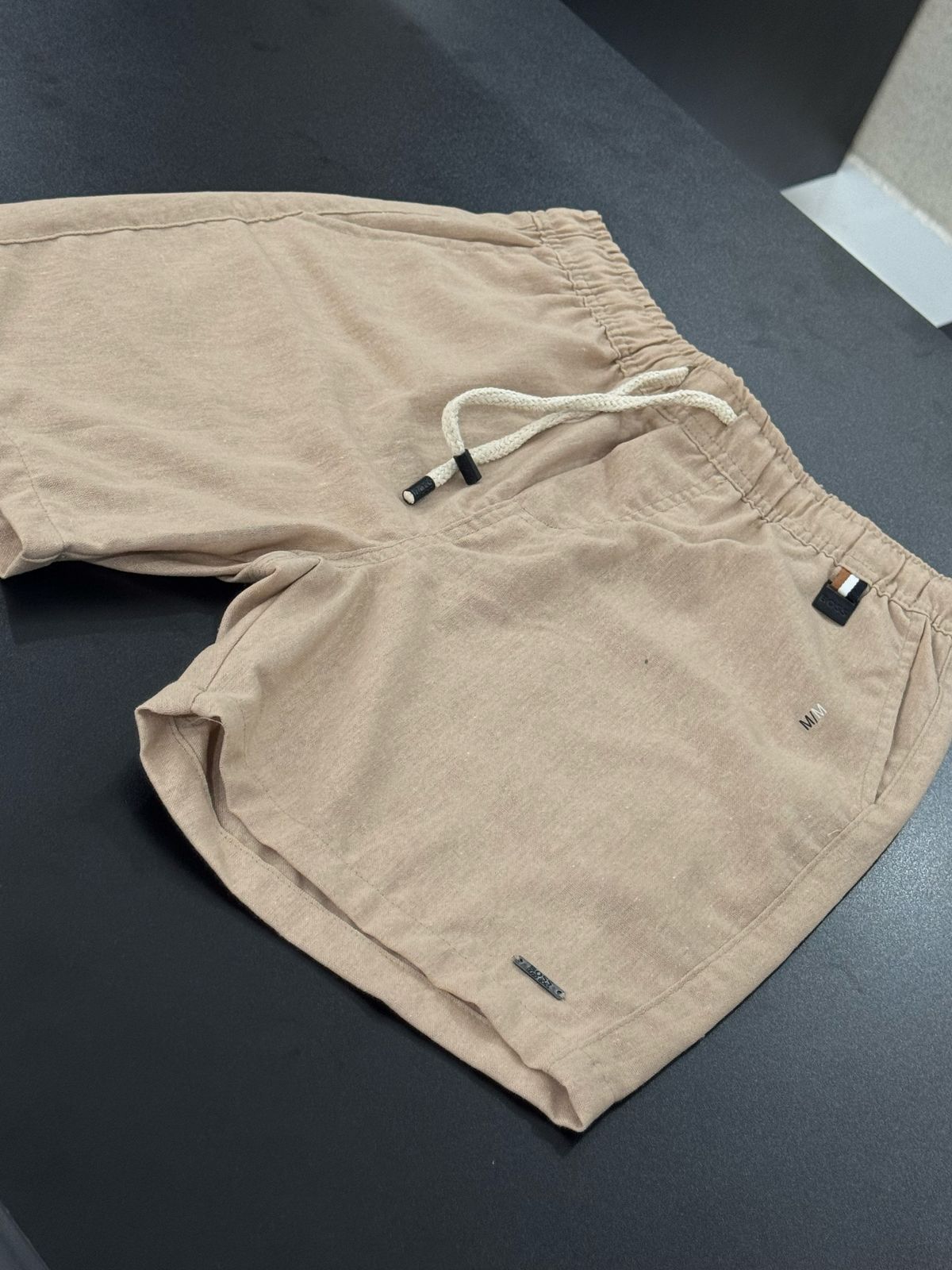 Short linho Marron Claro Bss - 00144 - Conceito 62