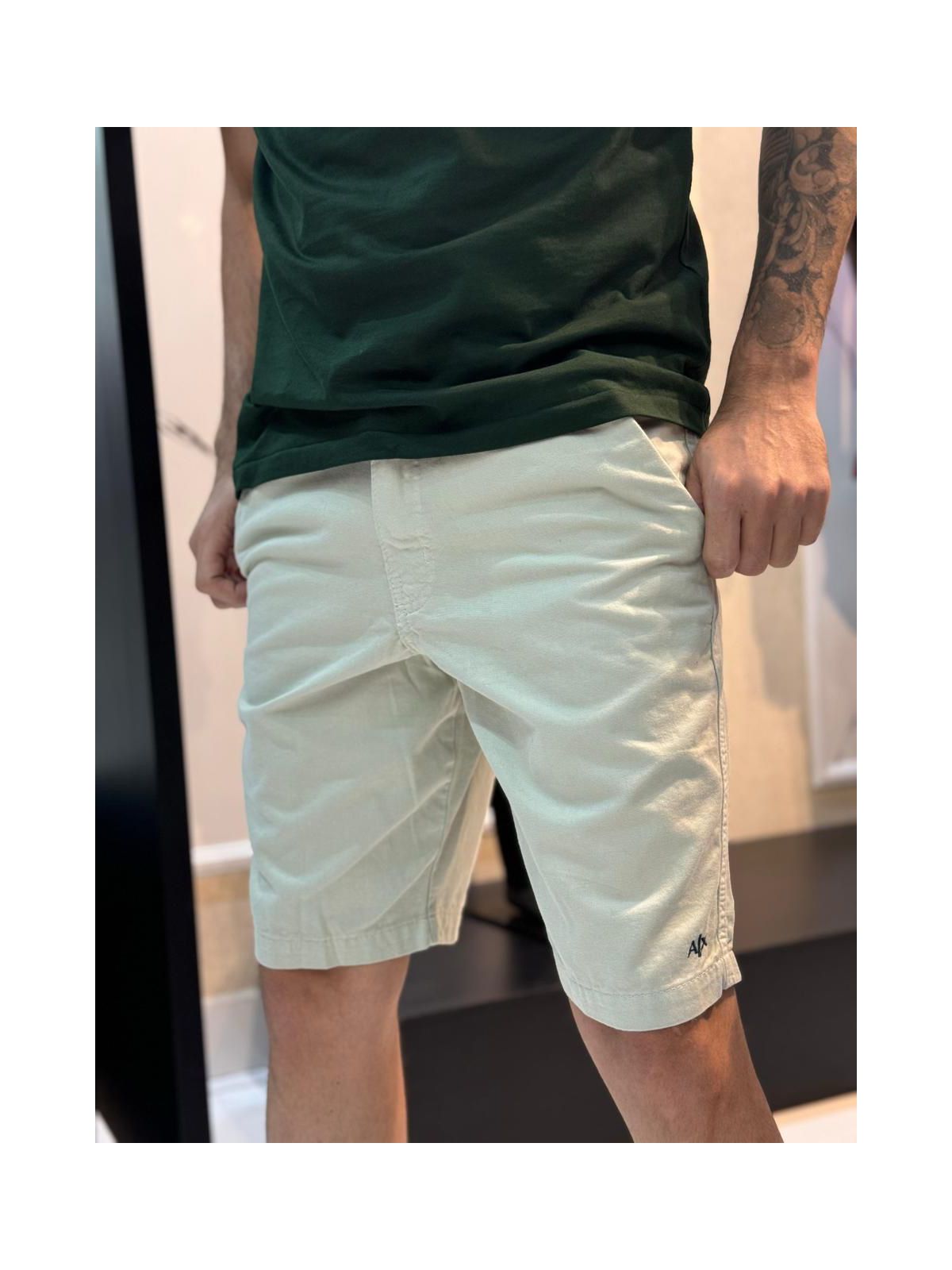 Bermuda Sarja AX Bege claro - 00222 - Conceito 62