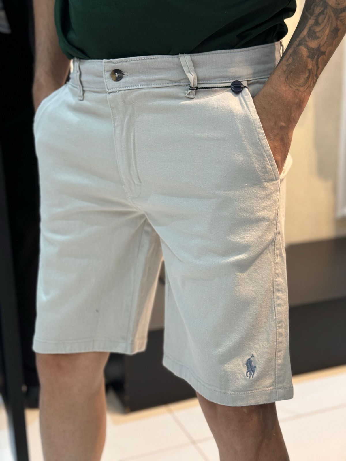 Bermuda Sarja Ralph Bege Claro - 00239 - Conceito 62