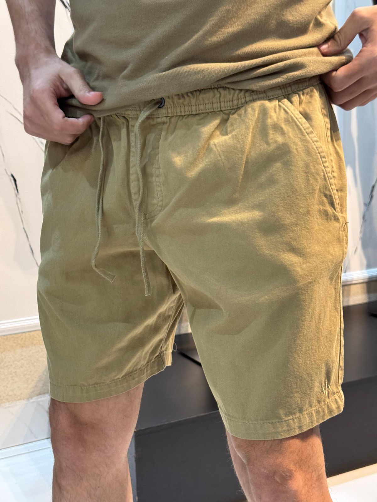 Short Sarja AX Bege Escuro - 00265 - Conceito 62