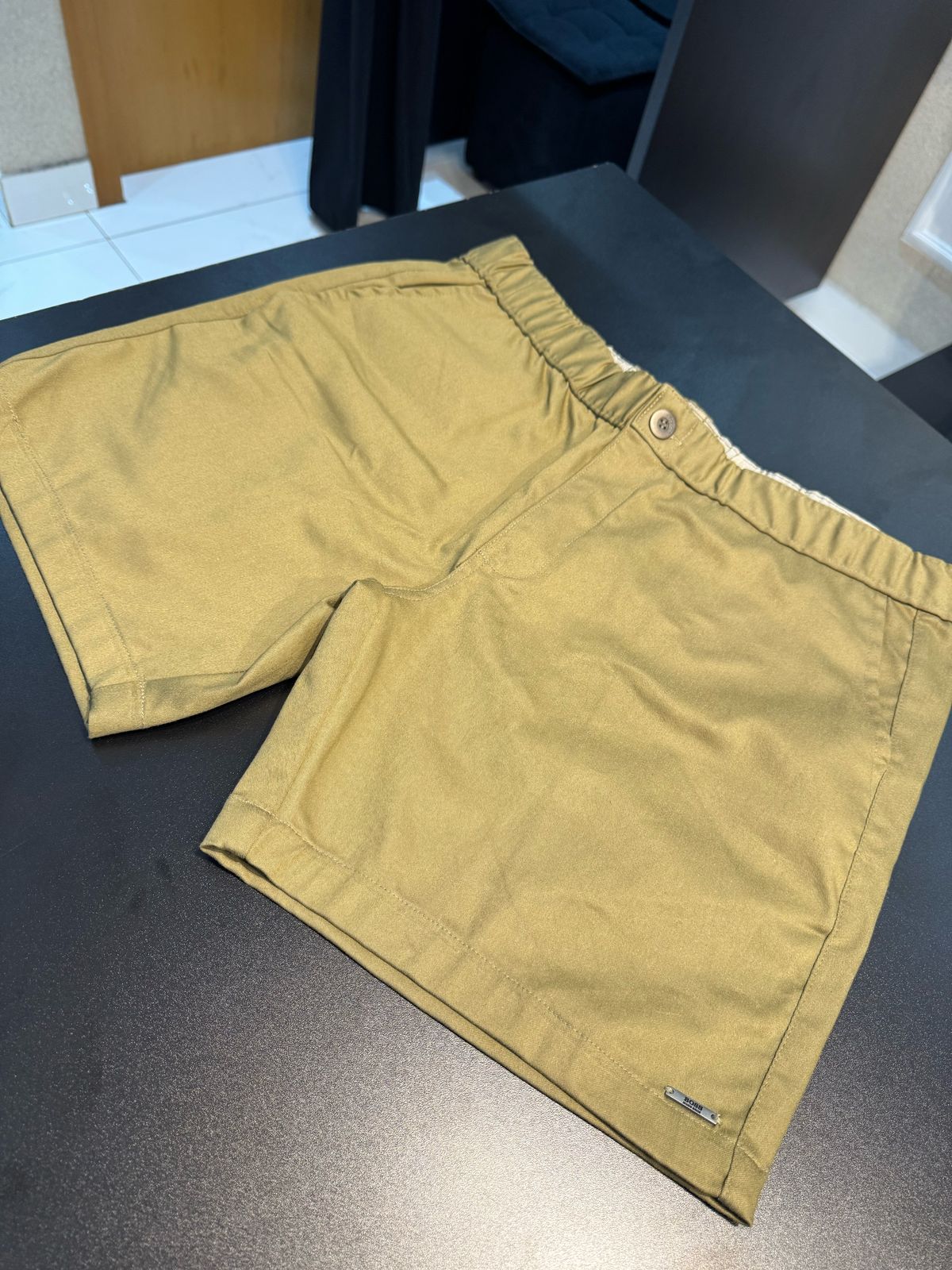 Short Ultra Linho Marrom Escuro - 00275 - Conceito 62