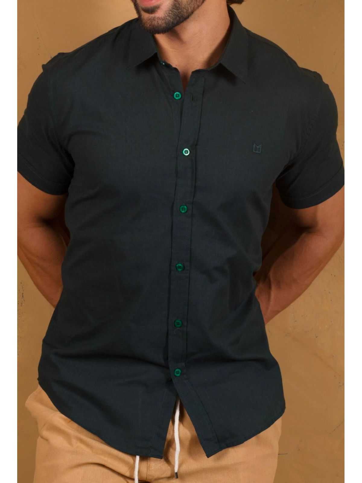 Camisa Social MF Verde Escuro - 00278 - Conceito 62