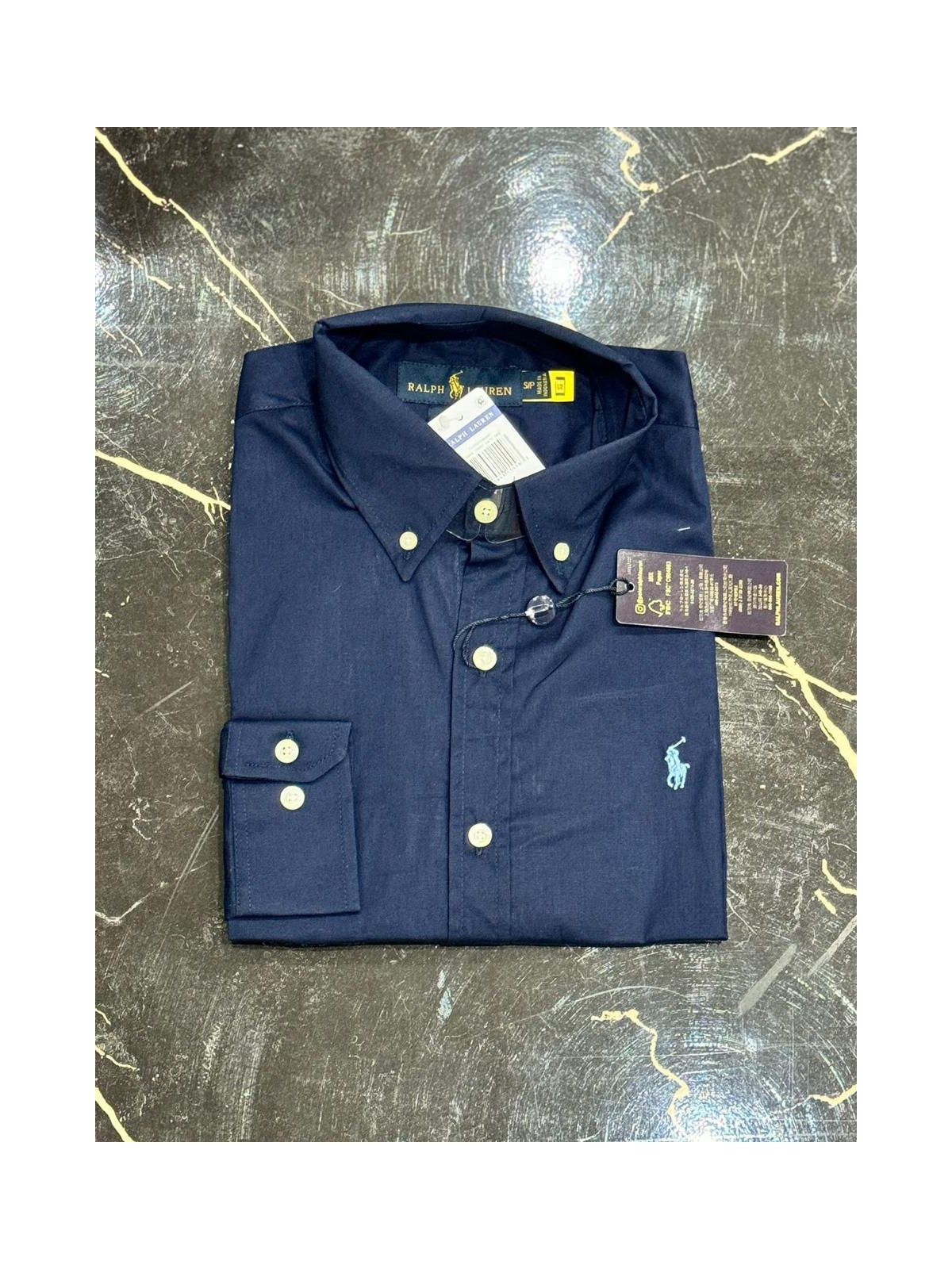 Camisa Social RALPH Azul Escuro Comprida - 00305 - Conceito 62