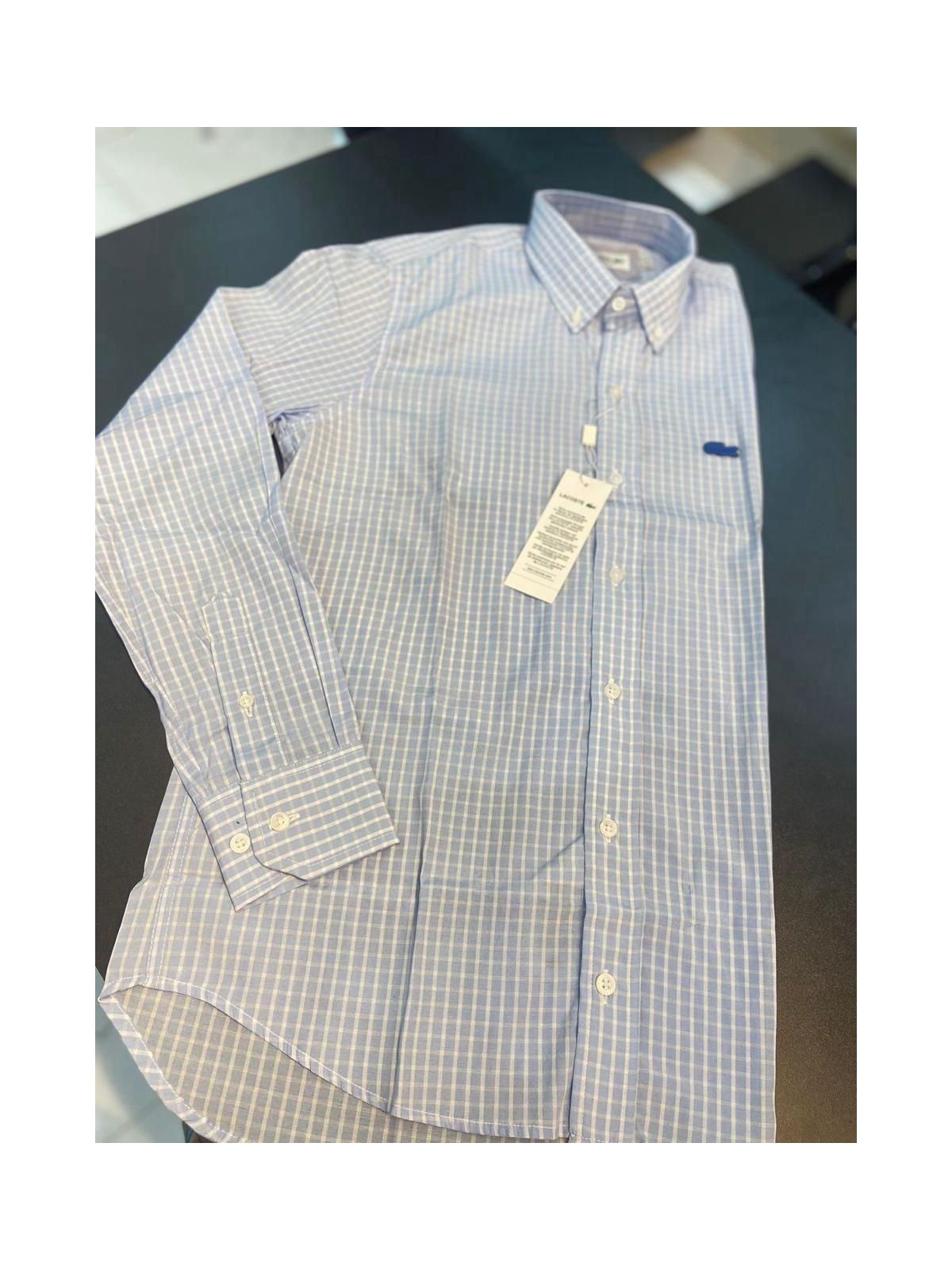 Camisa Social LCST Azul Xadrez Comprida - 00307 - Conceito 62