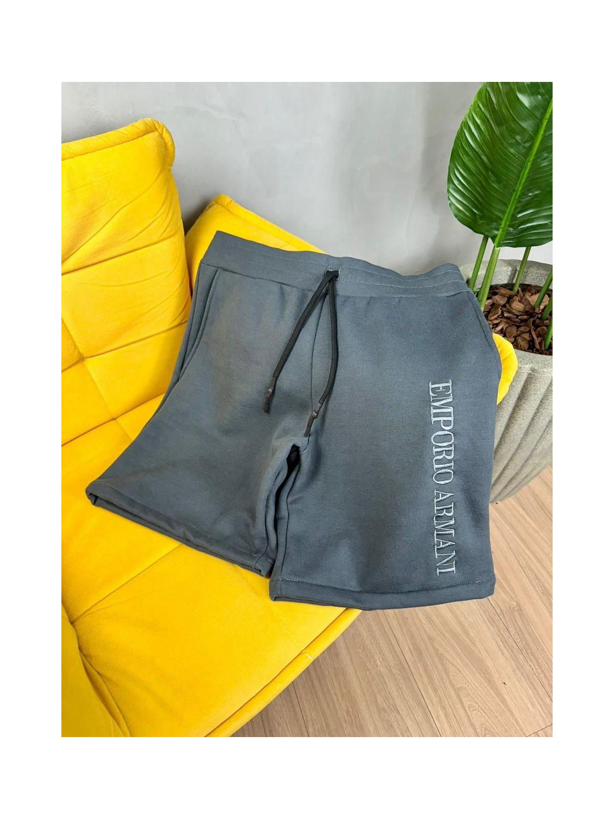 Bermuda Moletom Armani Cinza - 00354 - Conceito 62