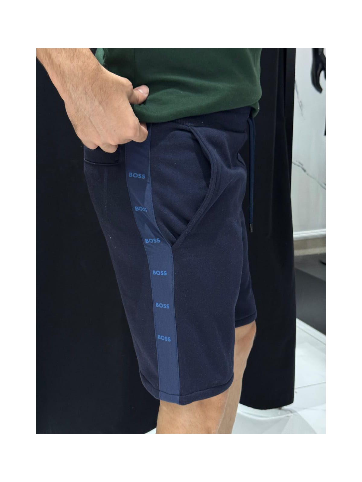 Bermuda Moletom BSS Azul Marinho - 00368 - Conceito 62