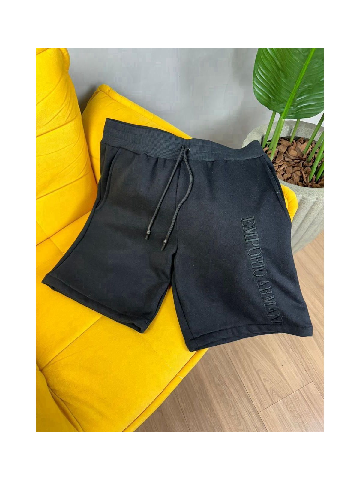 Bermuda Moletom Emporio Preto - 00377 - Conceito 62