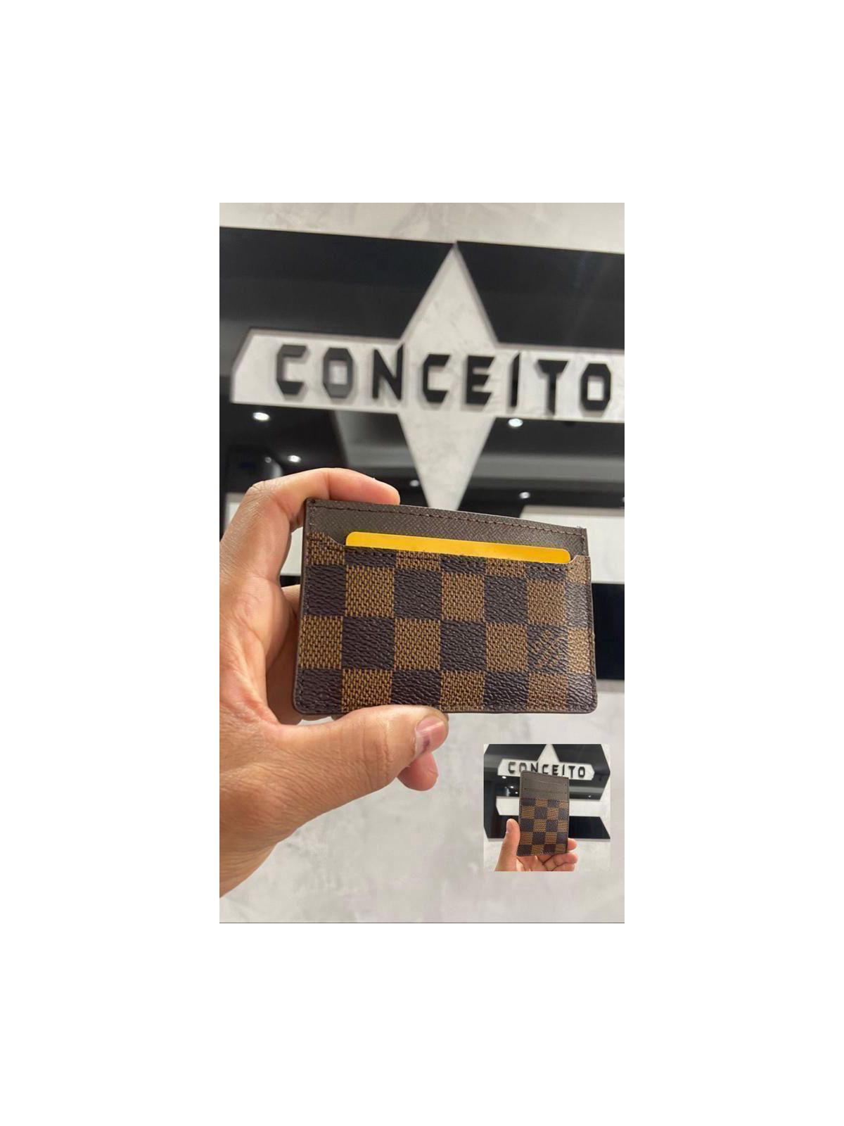 Porta Cartão LV Marrom Simples - 00436 - Conceito 62