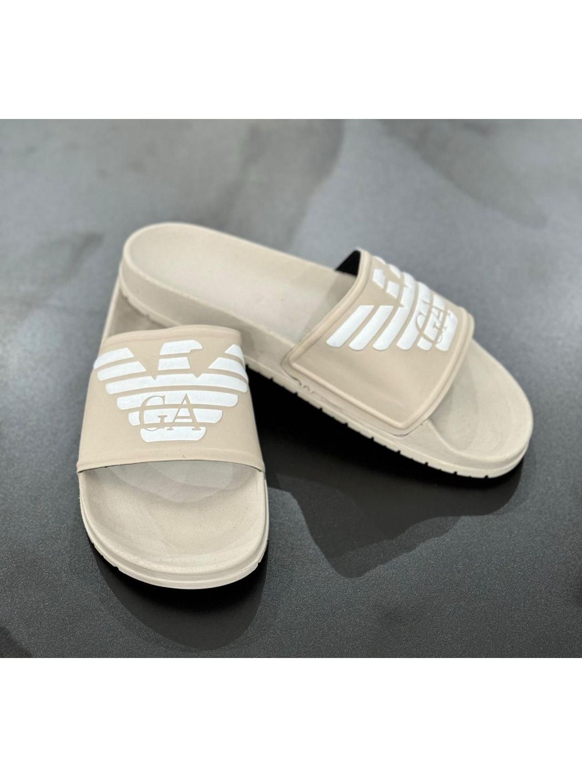 Chinelo Slide Armani Bege - 00484 - Conceito 62