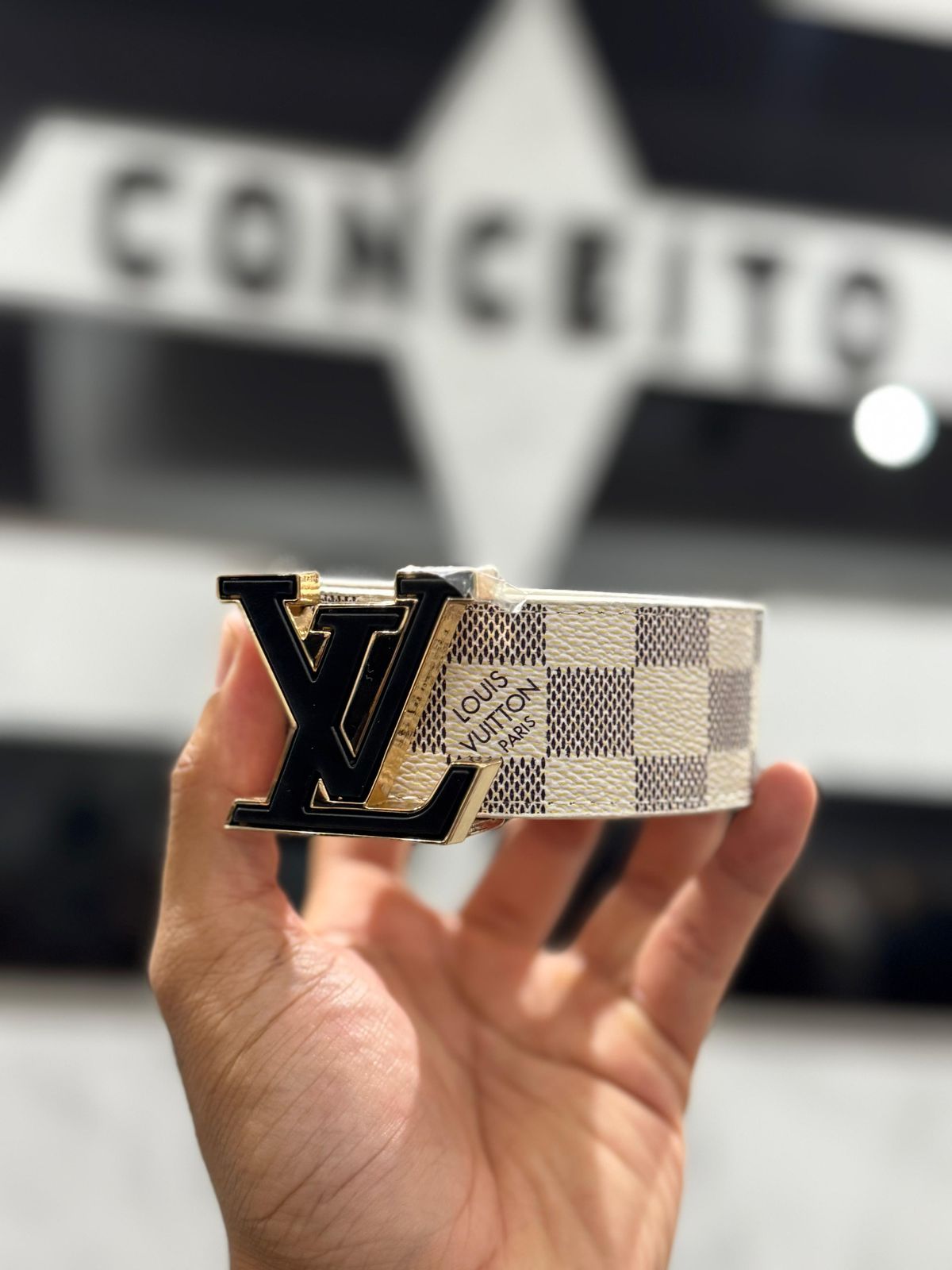 Cinto LV Branco - 00443 - Conceito 62