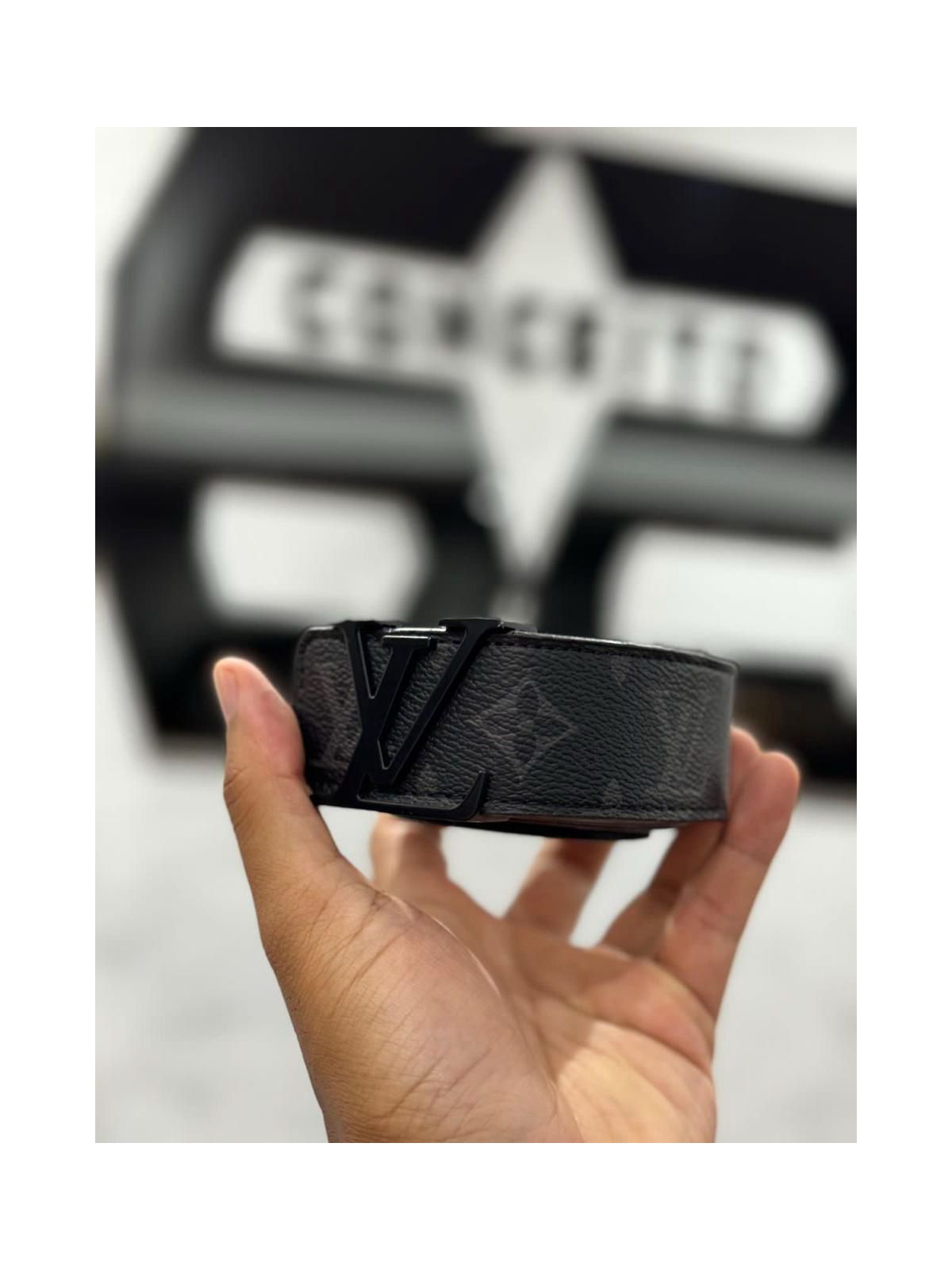 Cinto LV Preto Fivela - 00451 - Conceito 62