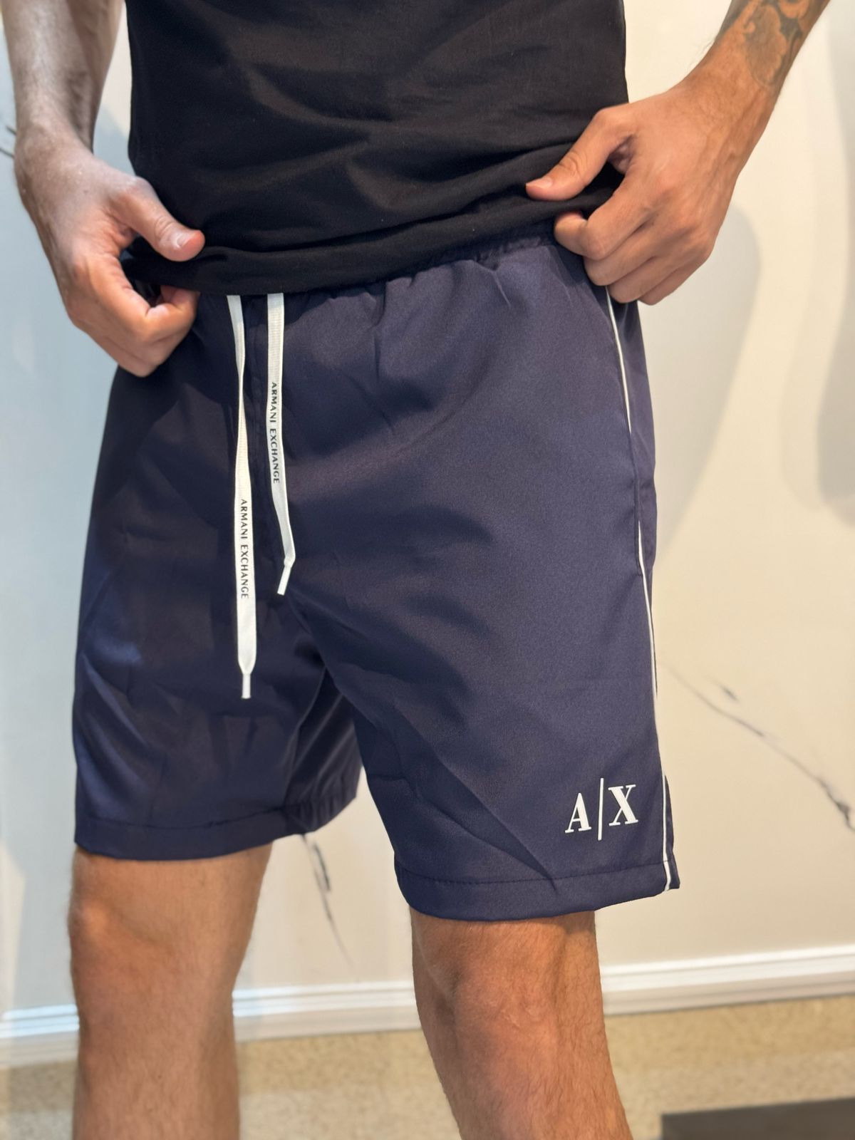 Short Griffe AX Azul Escuro - 00679 - Conceito 62