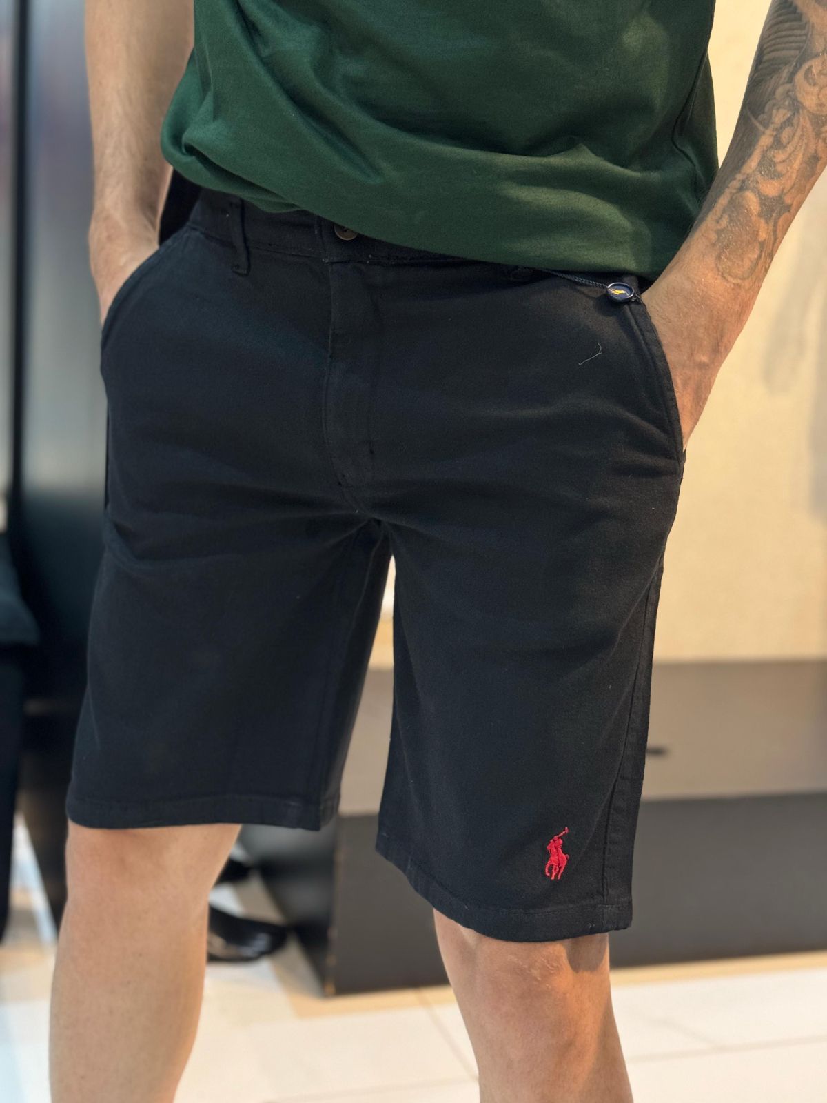 Bermuda Sarja Big RALPH Preto - 00687 - Conceito 62