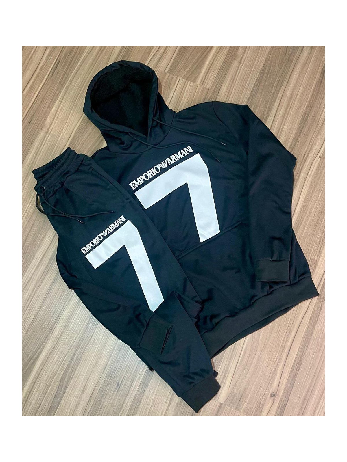 Conjunto Moletom EA7 Preto - 00919 - Conceito 62