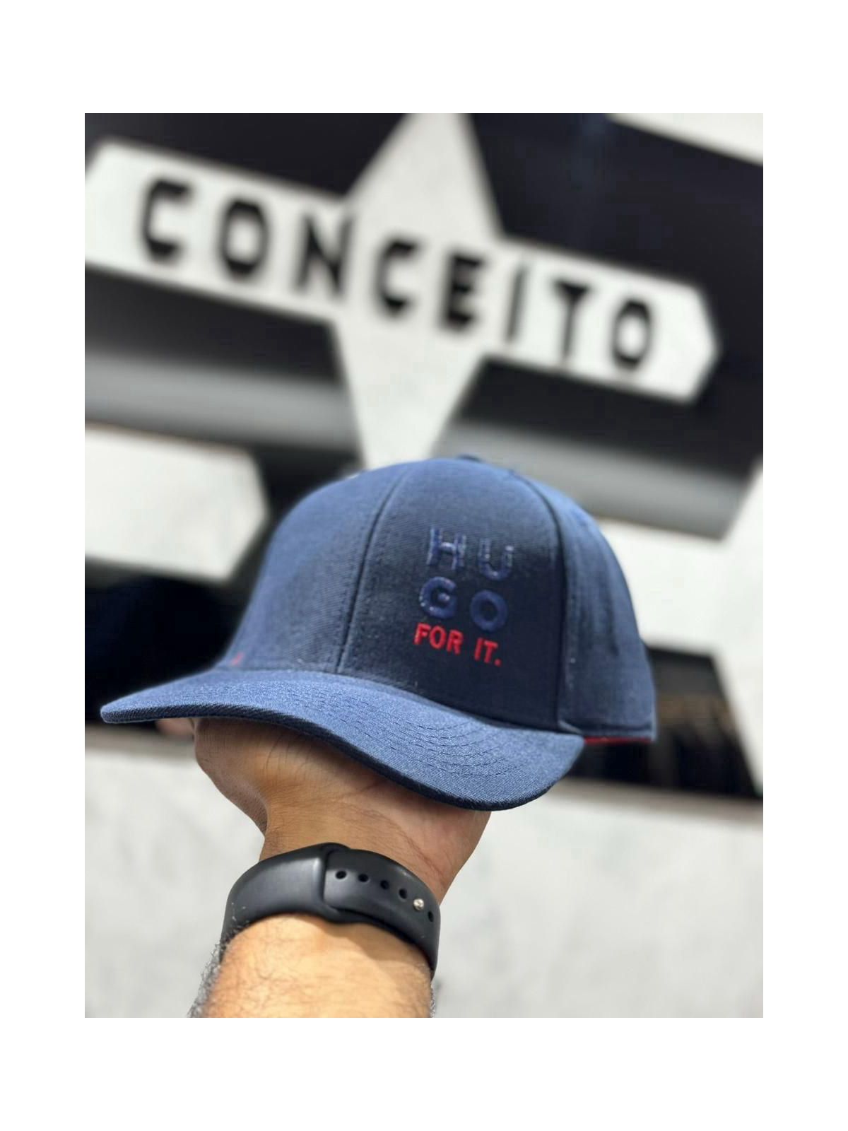 Boné Hugo Azul Escuro - 00827 - Conceito 62
