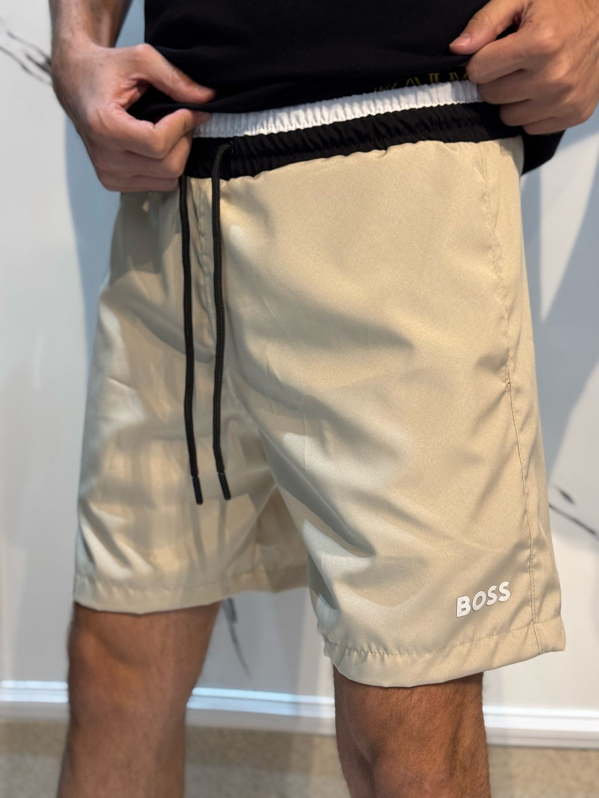 Short Griffe BSS Bege Basico - 00910 - Conceito 62