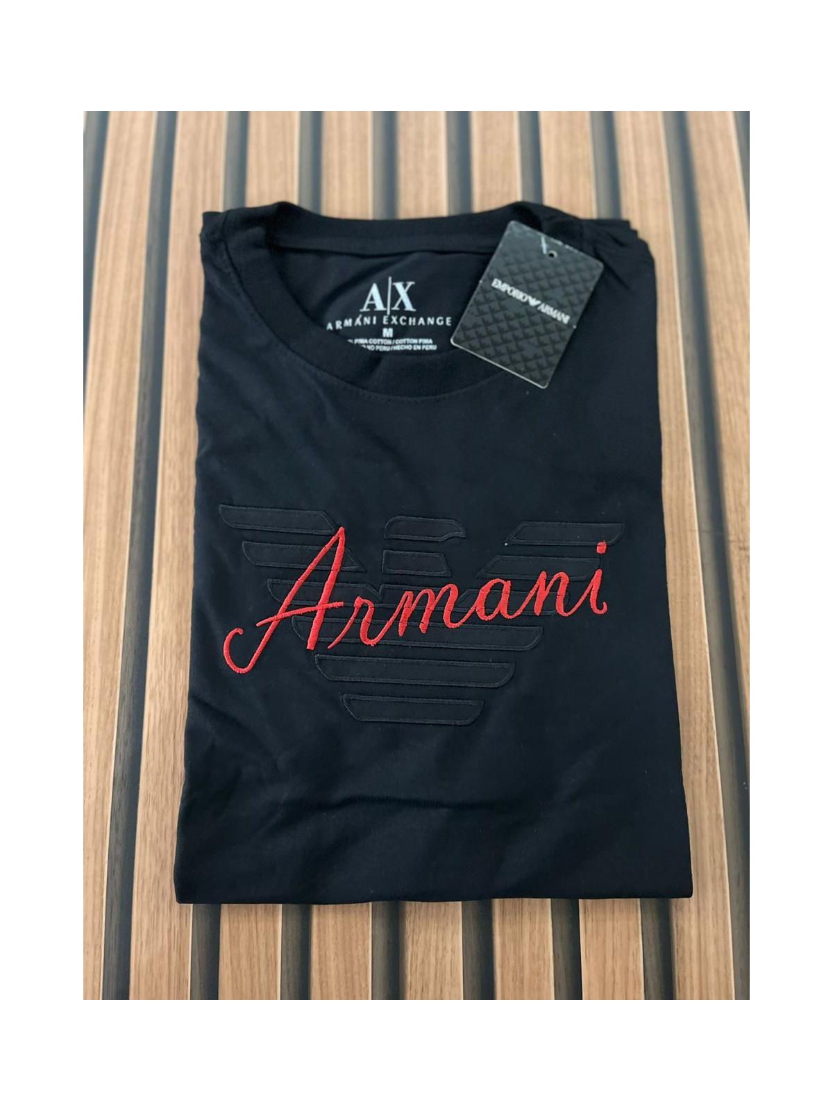 Camiseta Premium Armani Preto - 01181 - Conceito 62
