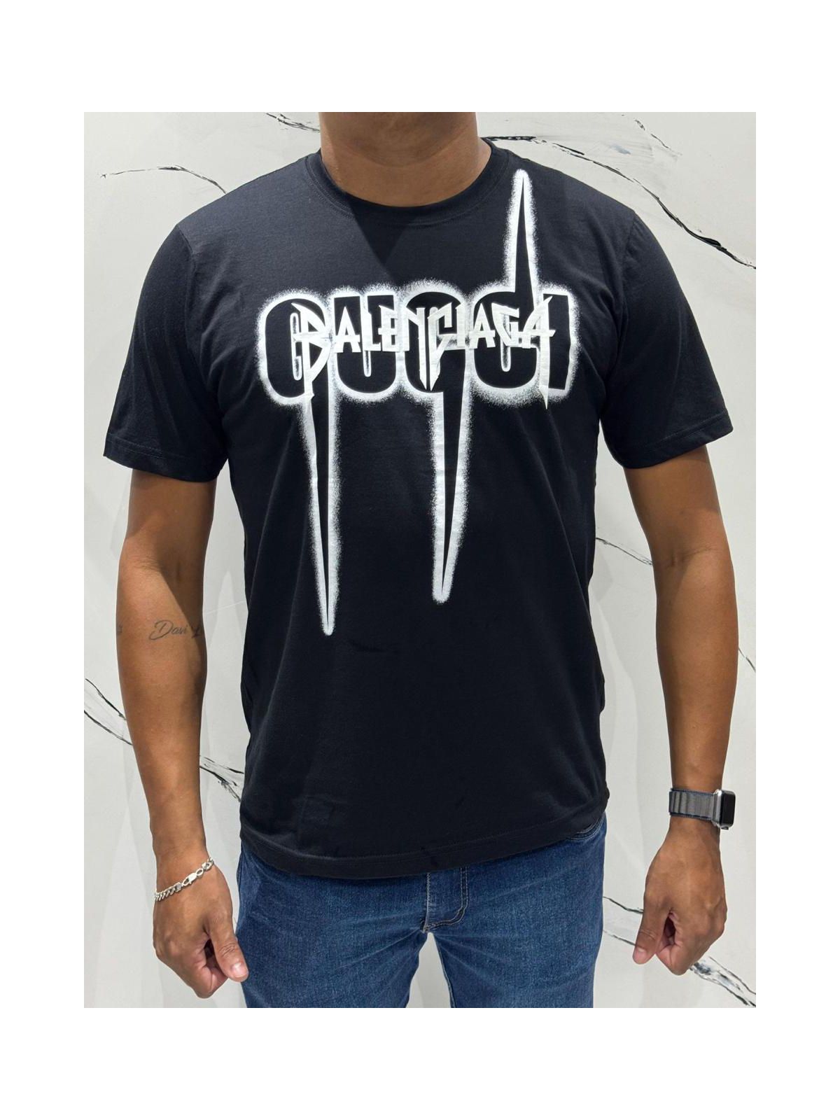 Camiseta Premium Gucci Preto - 01312 - Conceito 62